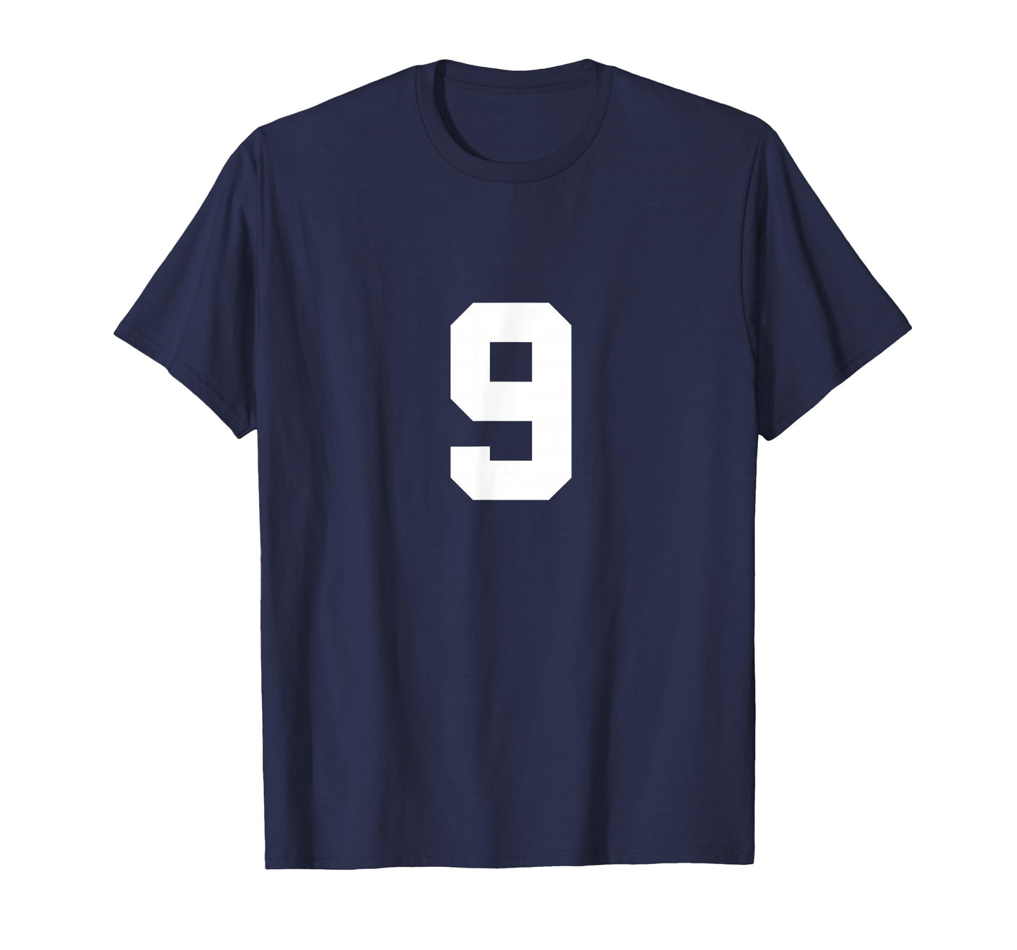 Number 9 (on Front / Back) Sports Team Jersey Number T-Shirt