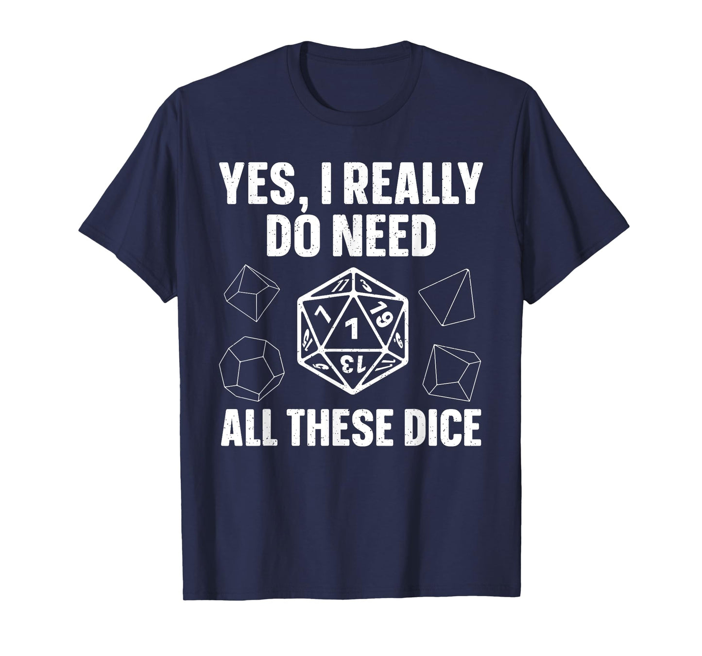 Cool Polyhedral Dice Art For Men Women RPG Gaming D20 Dice T-Shirt