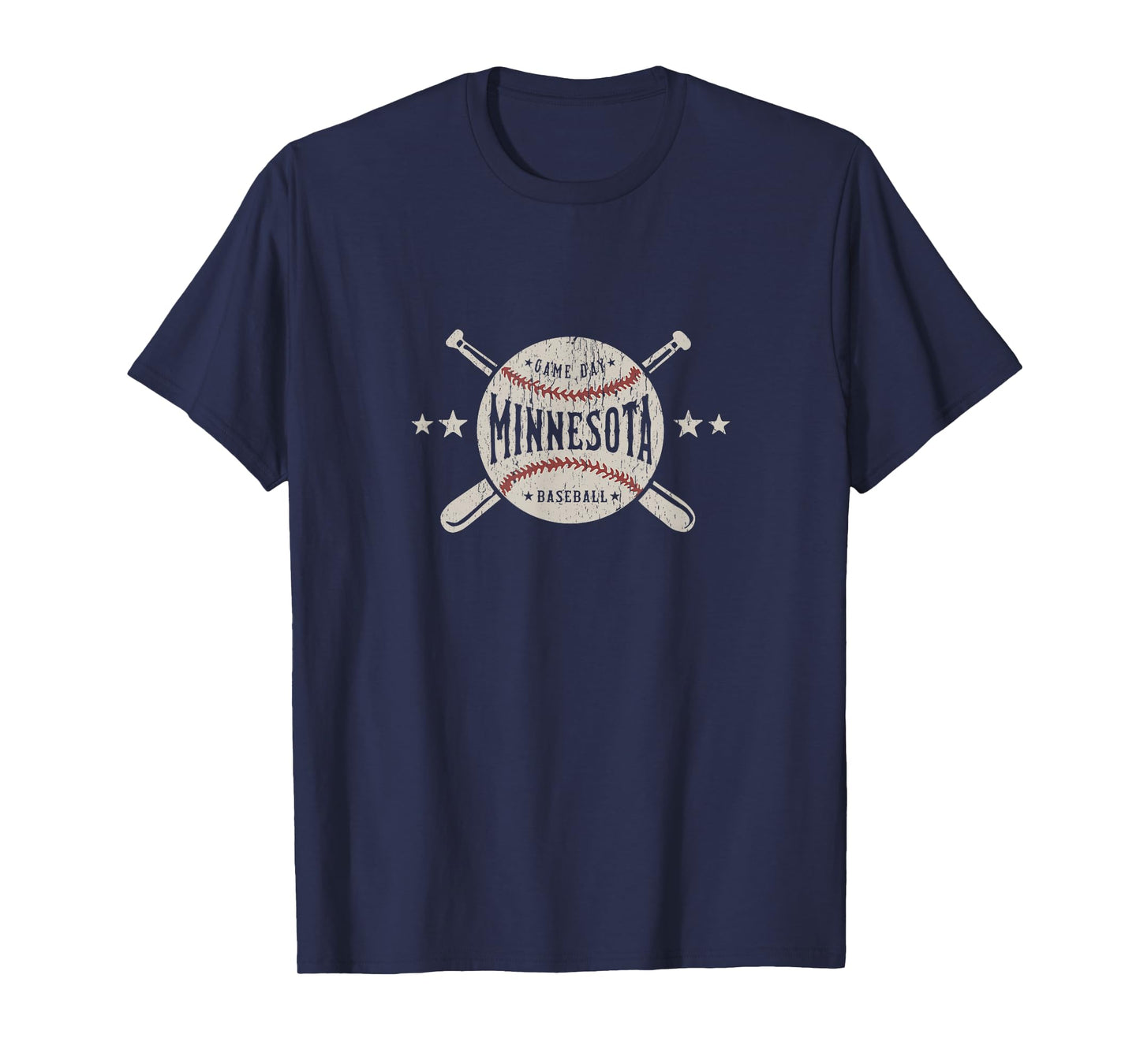 Minnesota MN T-Shirt Vintage Baseball Graphic Tee T-Shirt