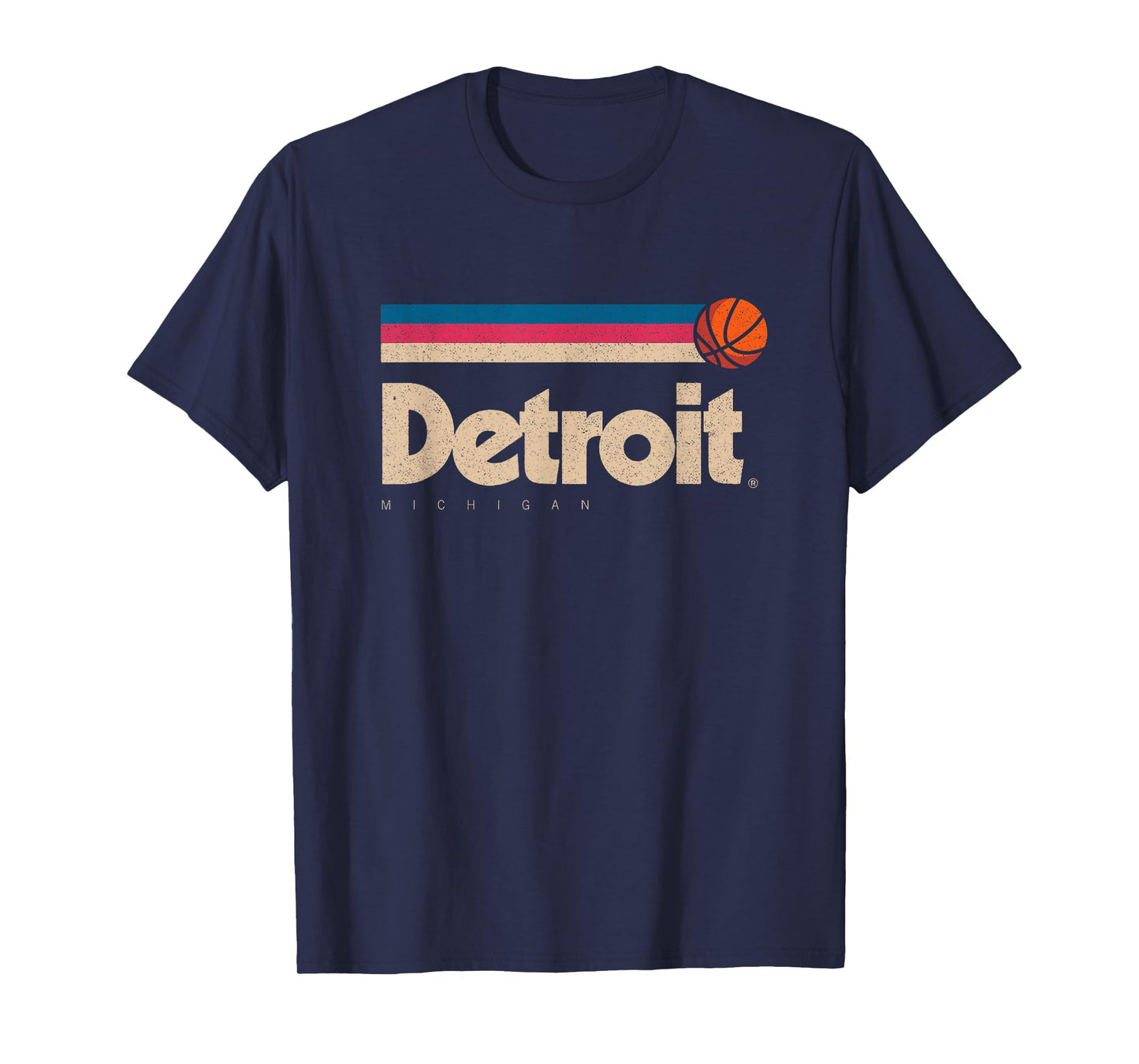 Detroit Basketball B-Ball City Michigan Retro Detroit T-Shirt