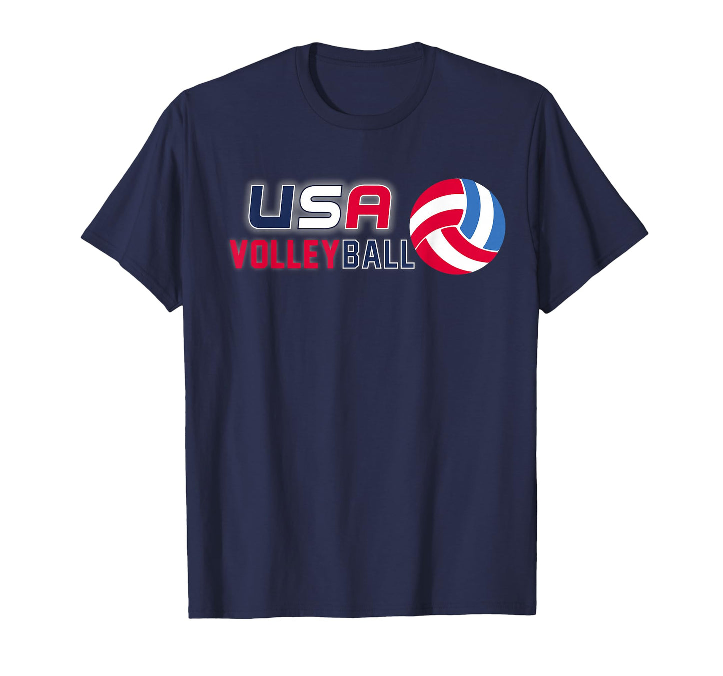 USA Flag Volleyball Men's and Women's Volleyball Shirt T-Shirt