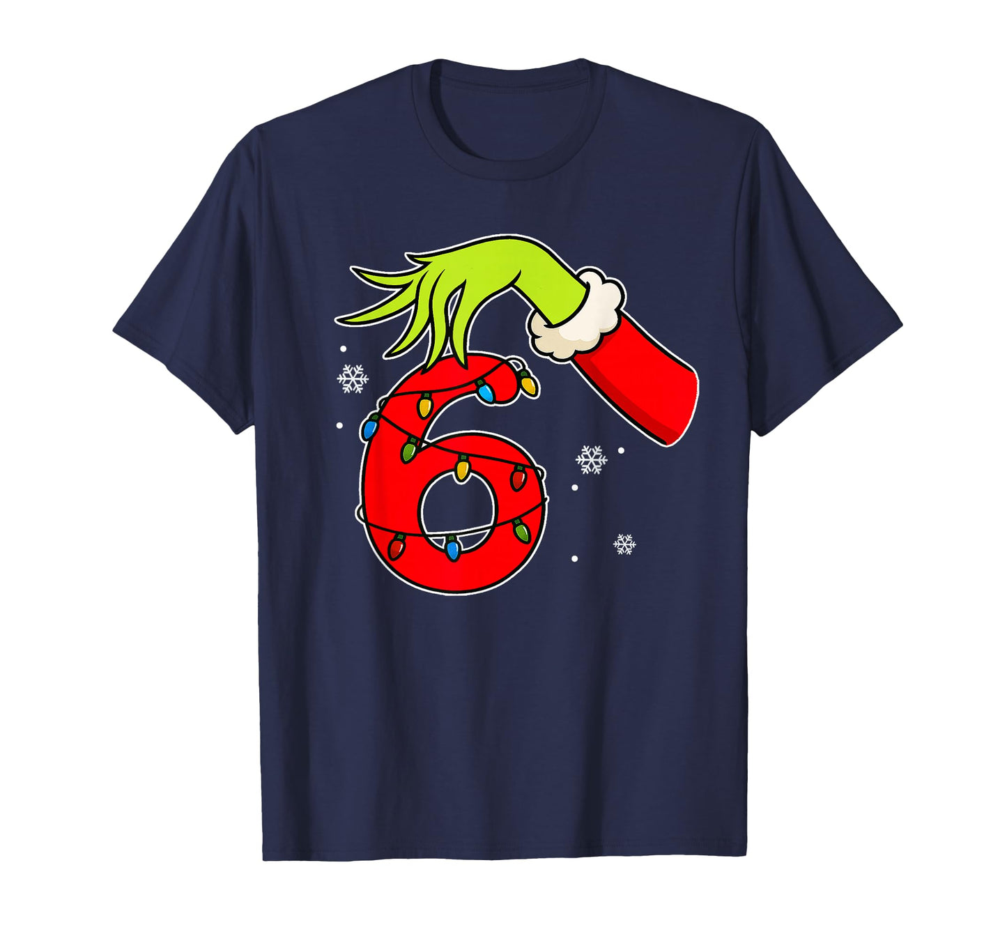 Fun Number 6 Christmas 67 Six Seven Meme Xmas Men Women Kids T-Shirt
