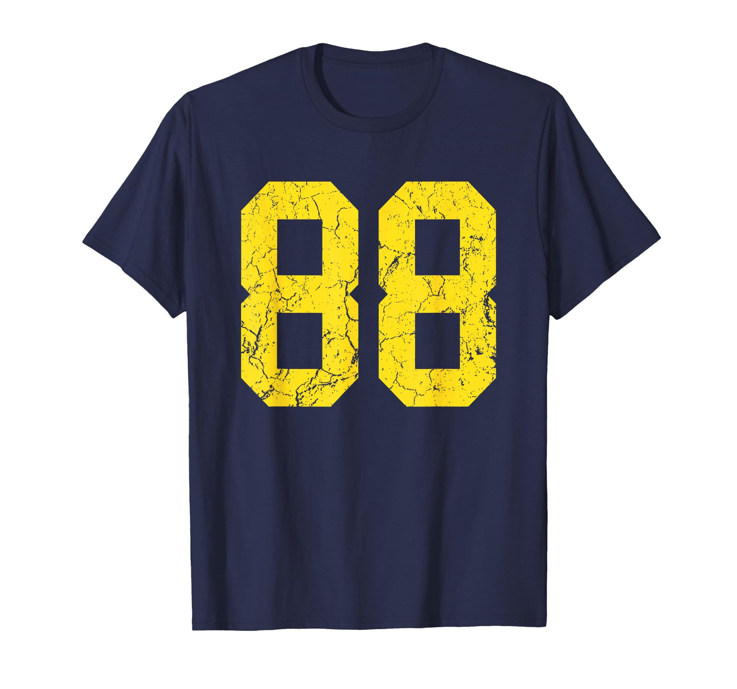 Distressed Bright Gold Number 88 Jersey Player Uniform #88 T-Shirt