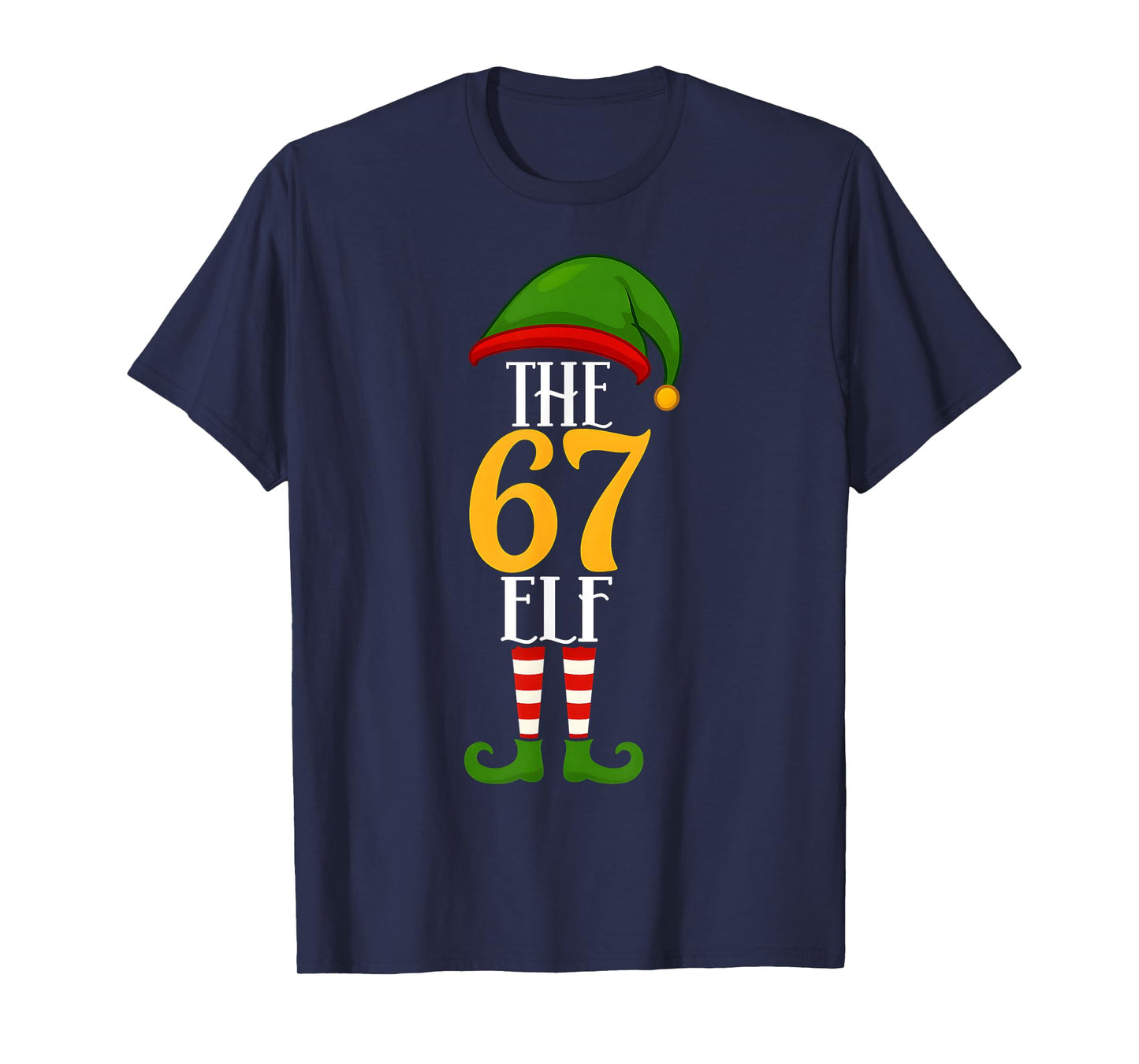 67 Christmas Elf Funny Six Seven Meme Boys Kids Matching T-Shirt