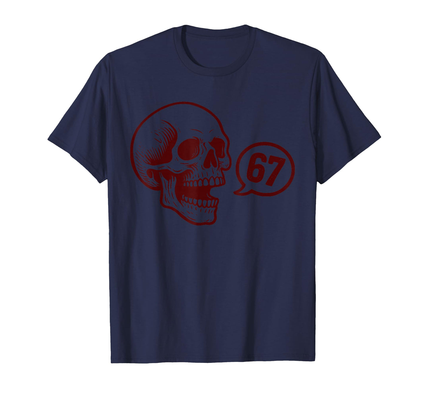 67 Halloween Skeleton Six Seven Meme Brainrot Funny Boys T-Shirt