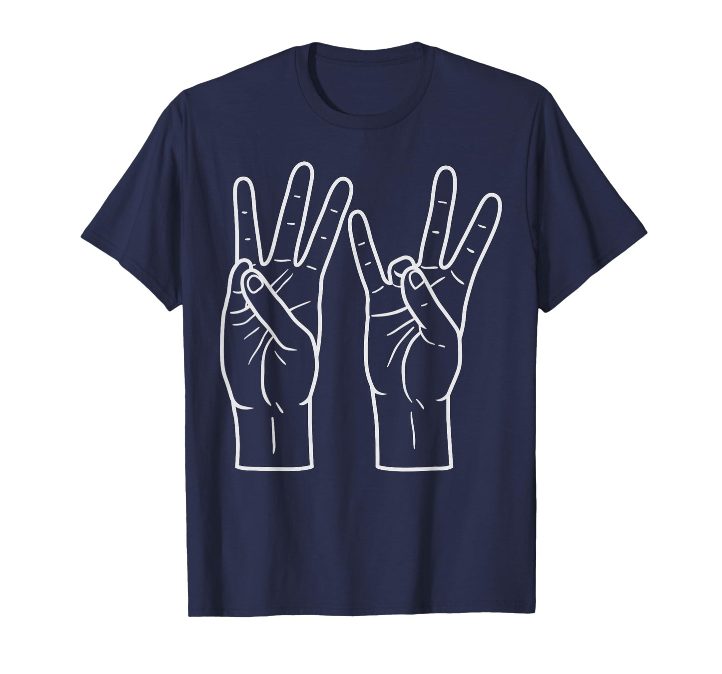 Six Seven Hand Sign ASL Sign Language Funny Alpha Kid Meme T-Shirt