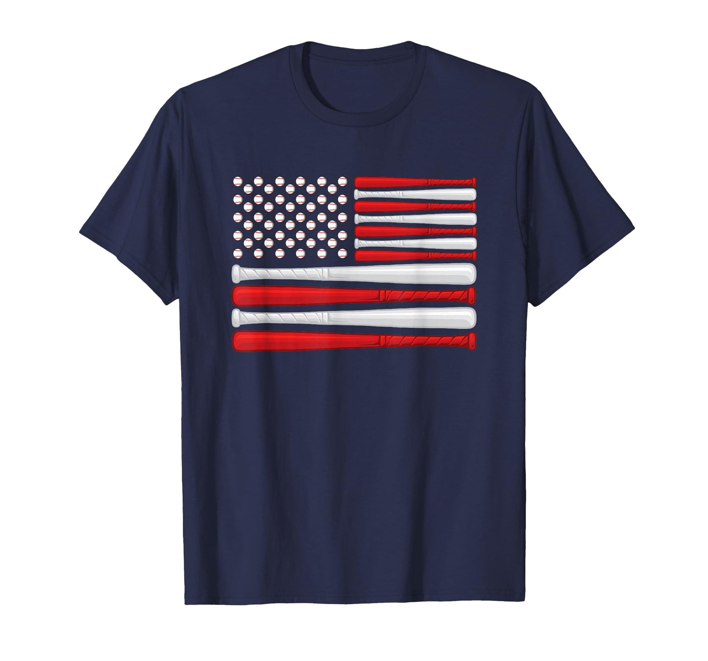 Classic American Baseball Flag - Vintage Baseball Flag T-Shirt