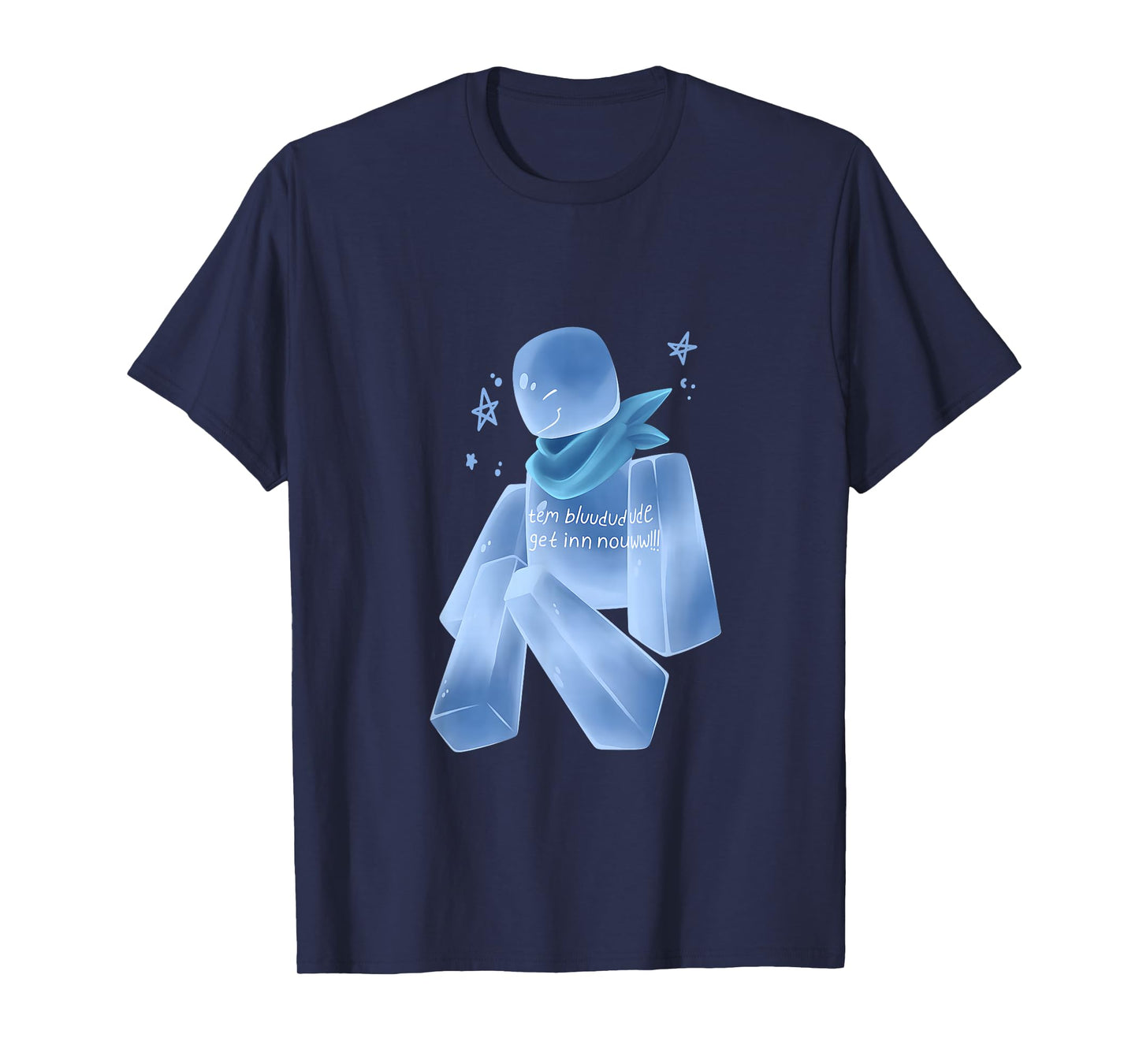 Bluudud Bluudude Blue Dude Character Team Lox Video Game T-Shirt