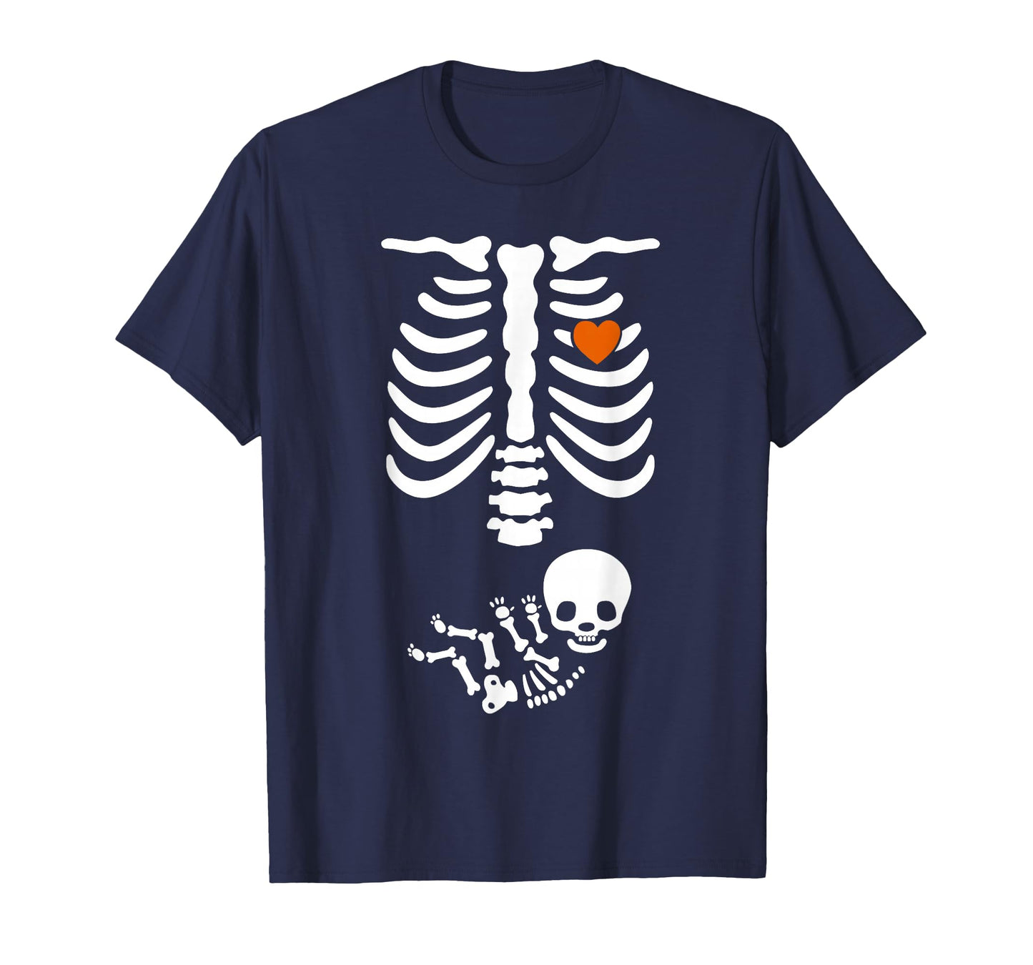 Beer Belly & Baby Skeleton Pregnancy Couples Halloween Mom T-Shirt