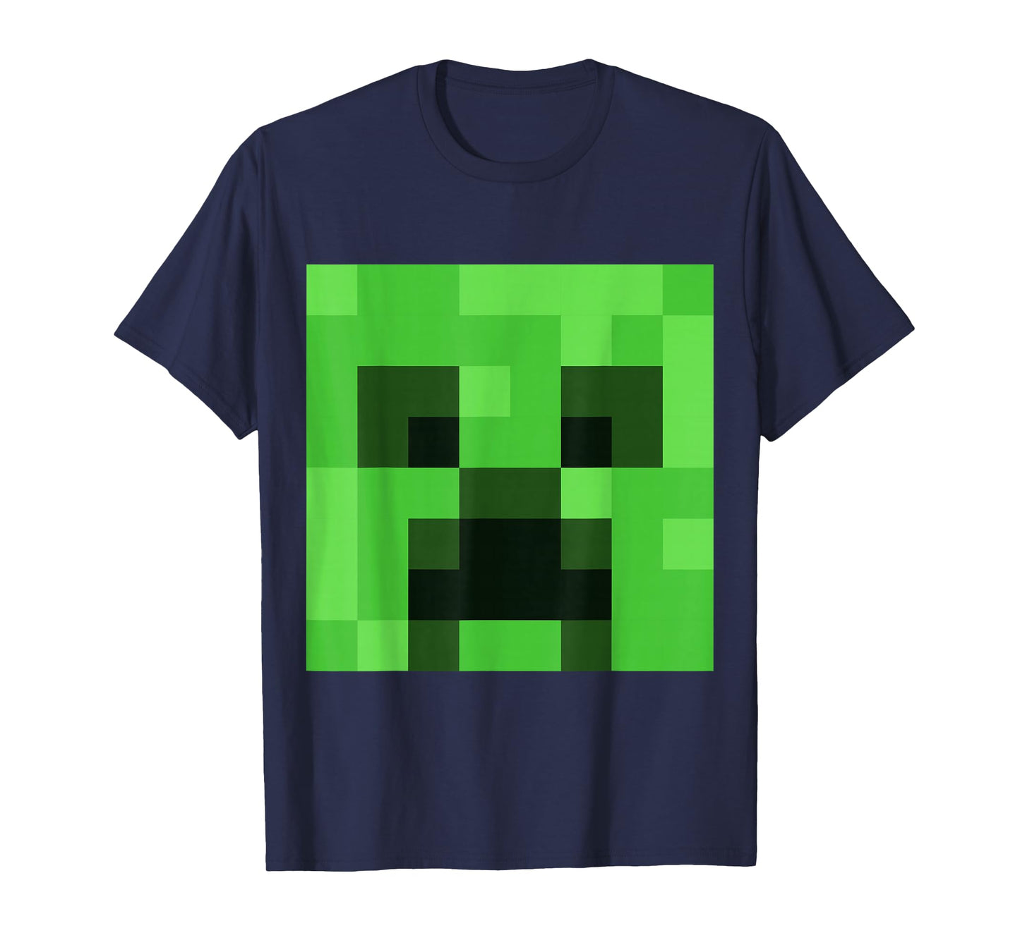 Minecraft Creeper Big Green Pixel Face T-Shirt