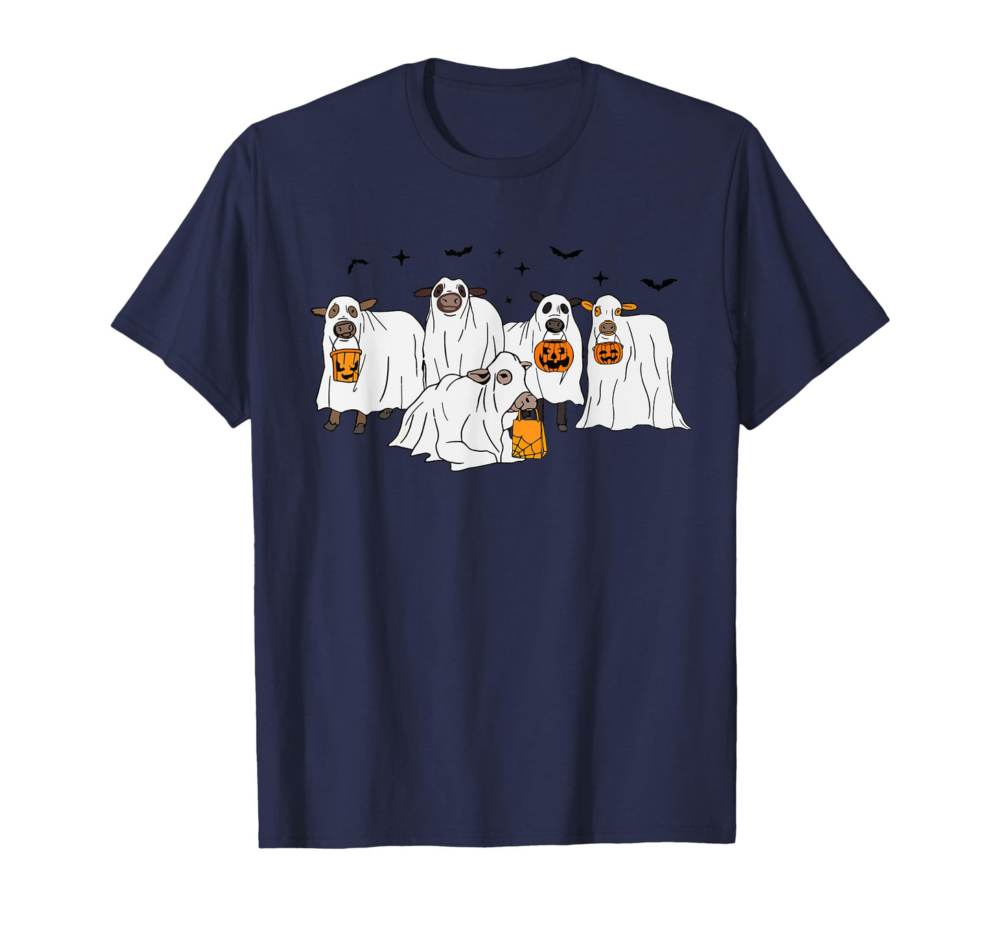 Funny Cow Ghost Halloween Farmer Trick Or Treat Cow Lover T-Shirt