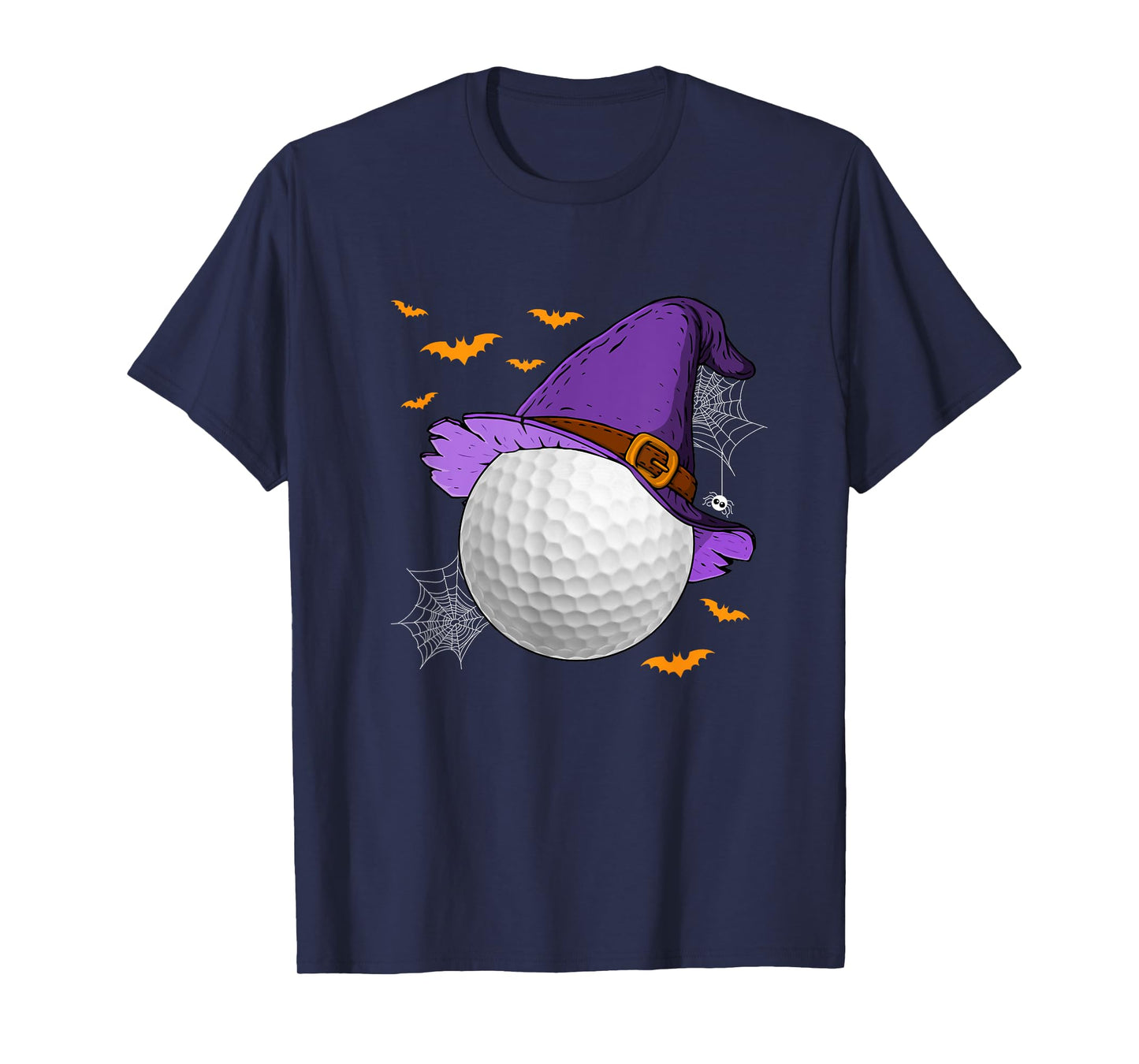 Golf Ball Witch Hat Pumpkin Spooky Halloween Costume T-Shirt