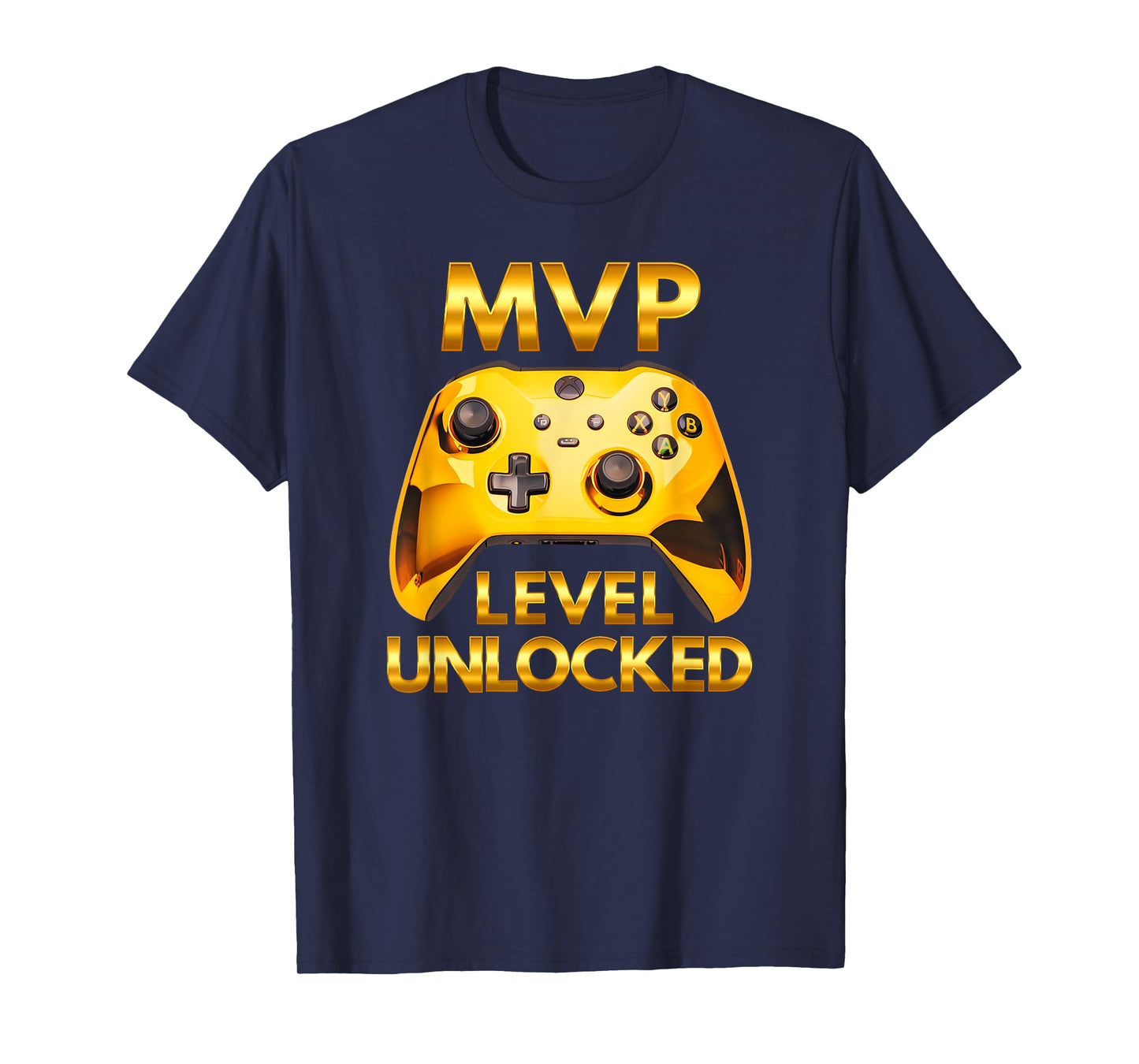 MVP Level Unlocked Video Game Player Gold Gaming Controller T-Shirt