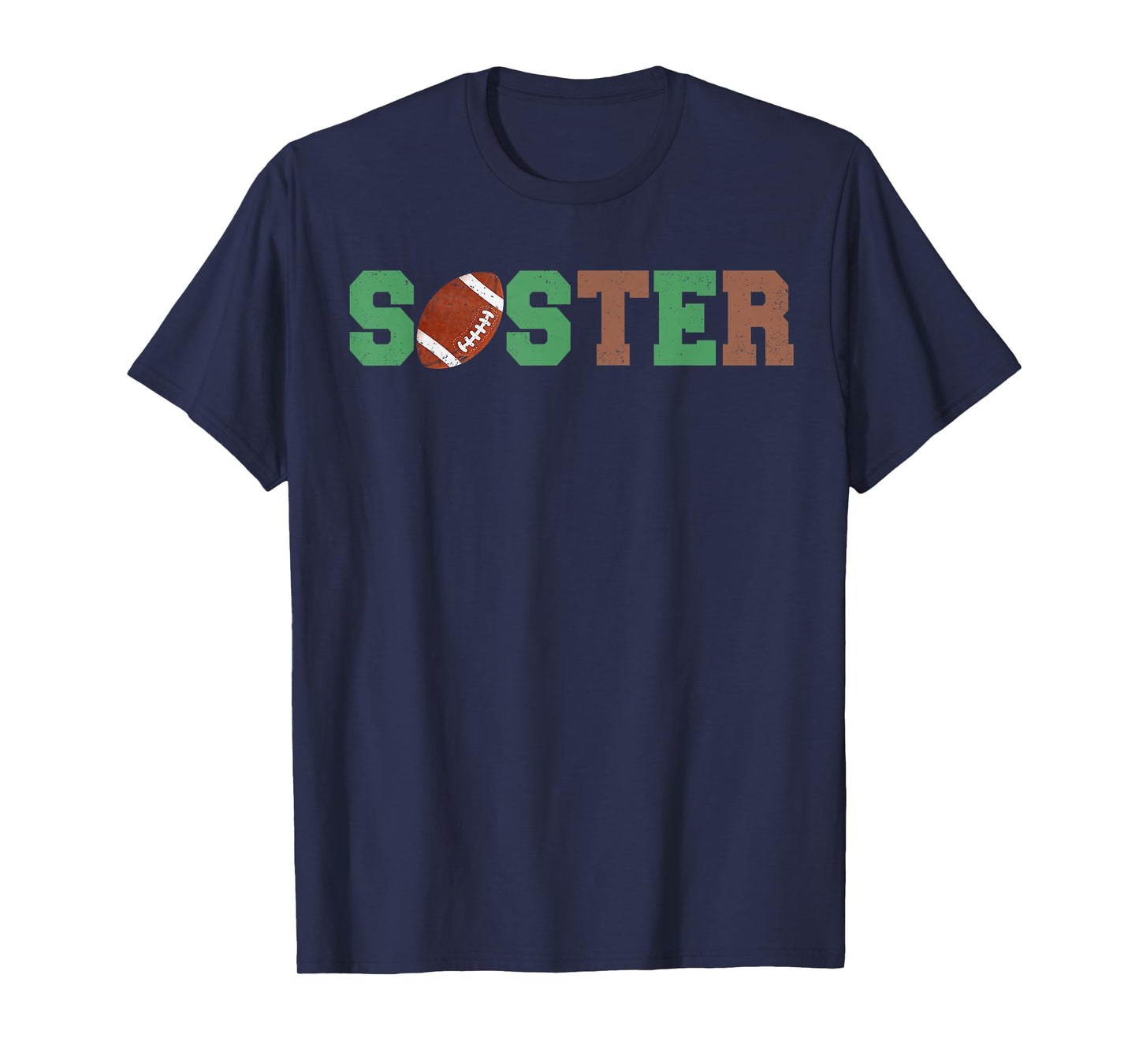 Sister of the 1 Year old Football 1st Year Down Birthday T-Shirt