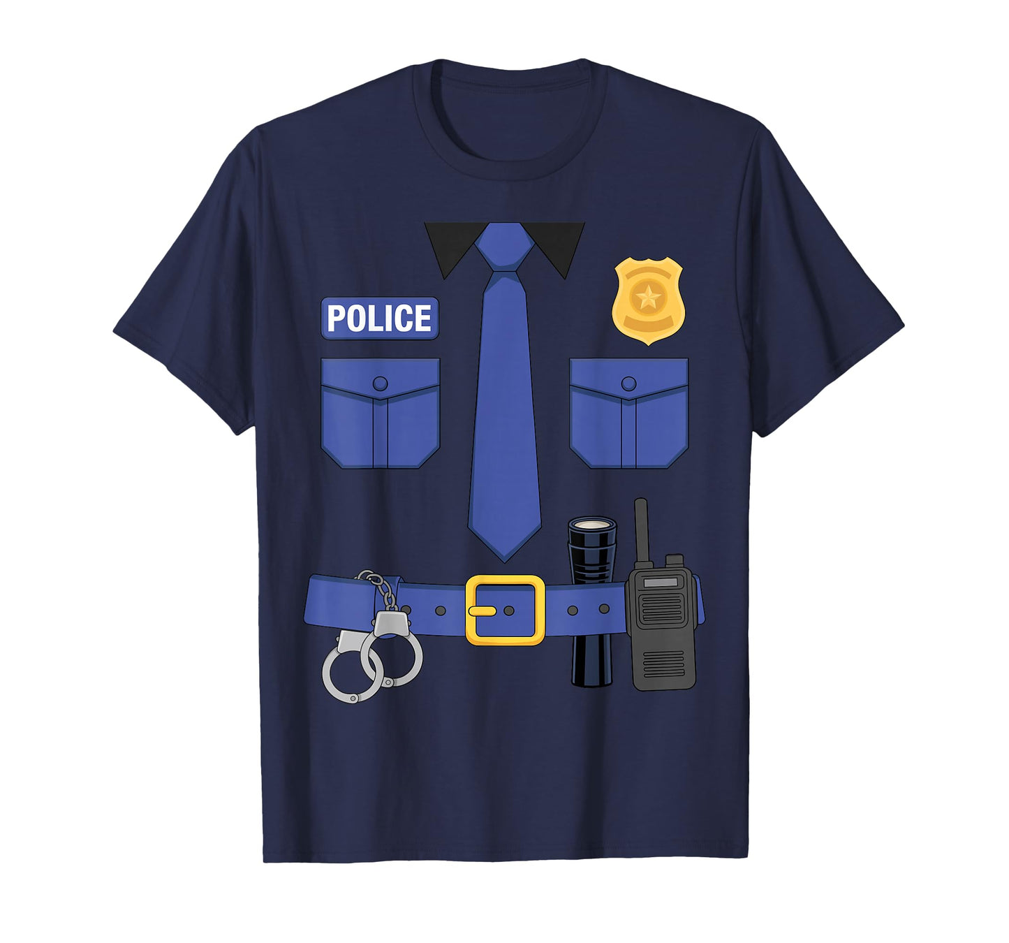Police Officer Uniform Costume Halloween T-Shirt