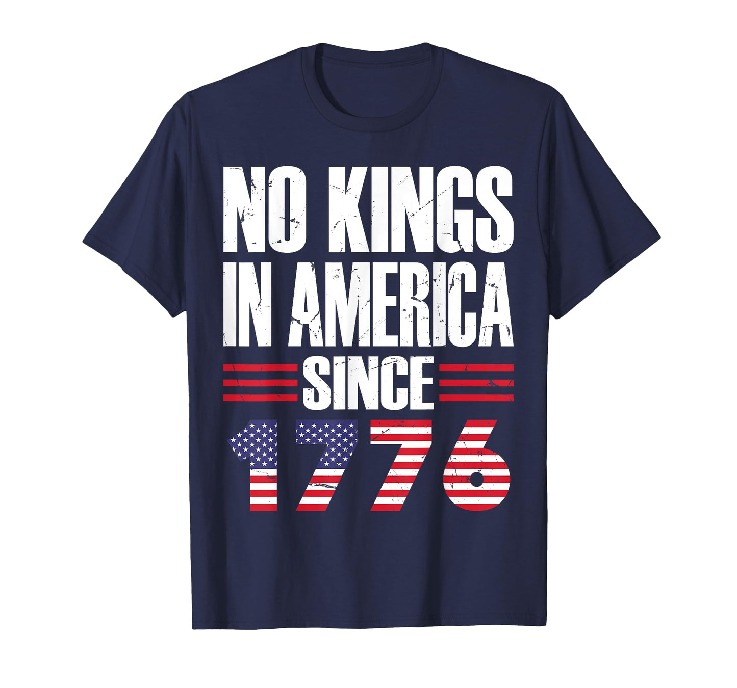 No Kings in America Vintage Patriotic tee Independence day T-Shirt