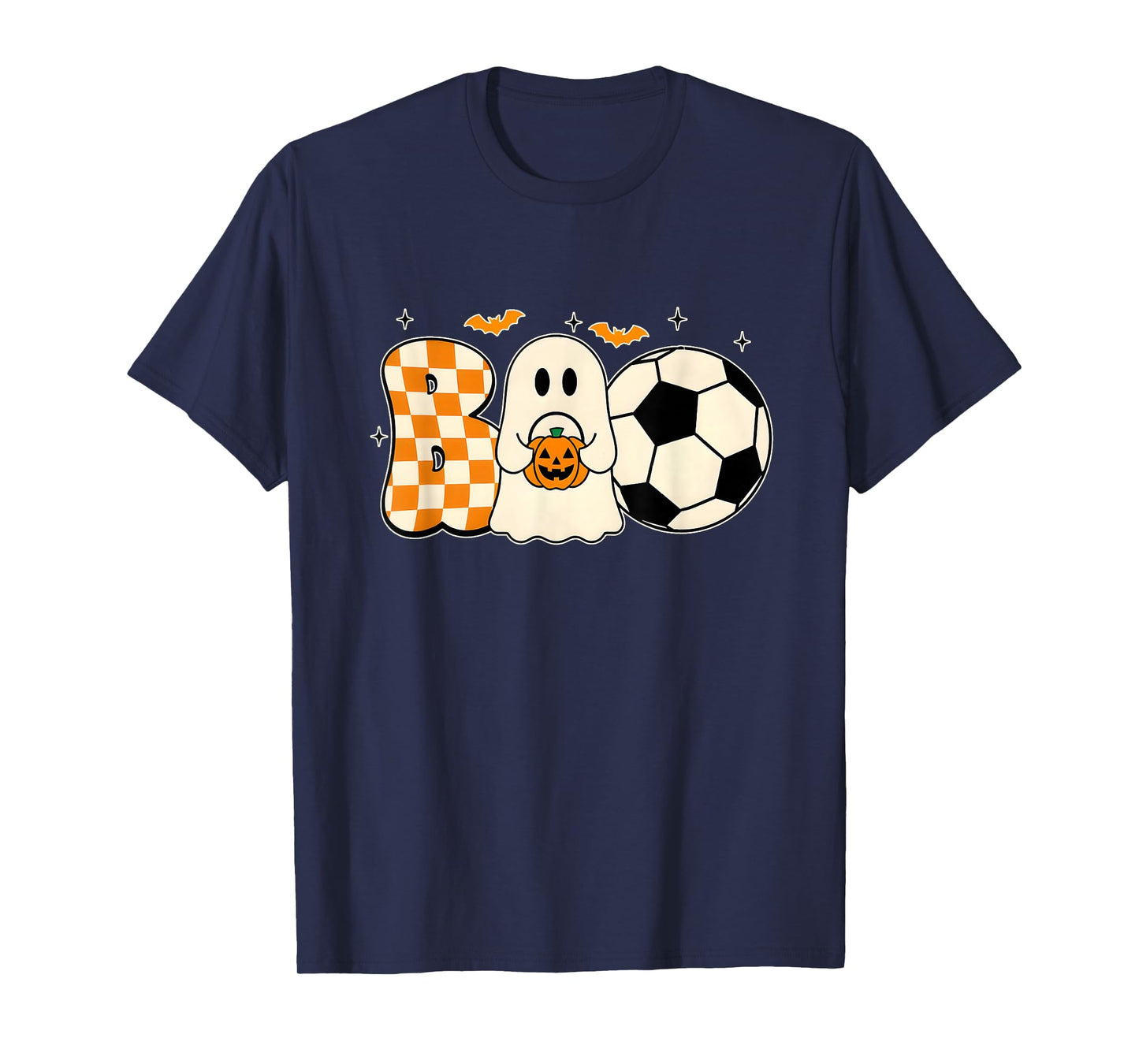 Boo Ghost Playing Soccer Halloween Players Trick or Treat T-Shirt