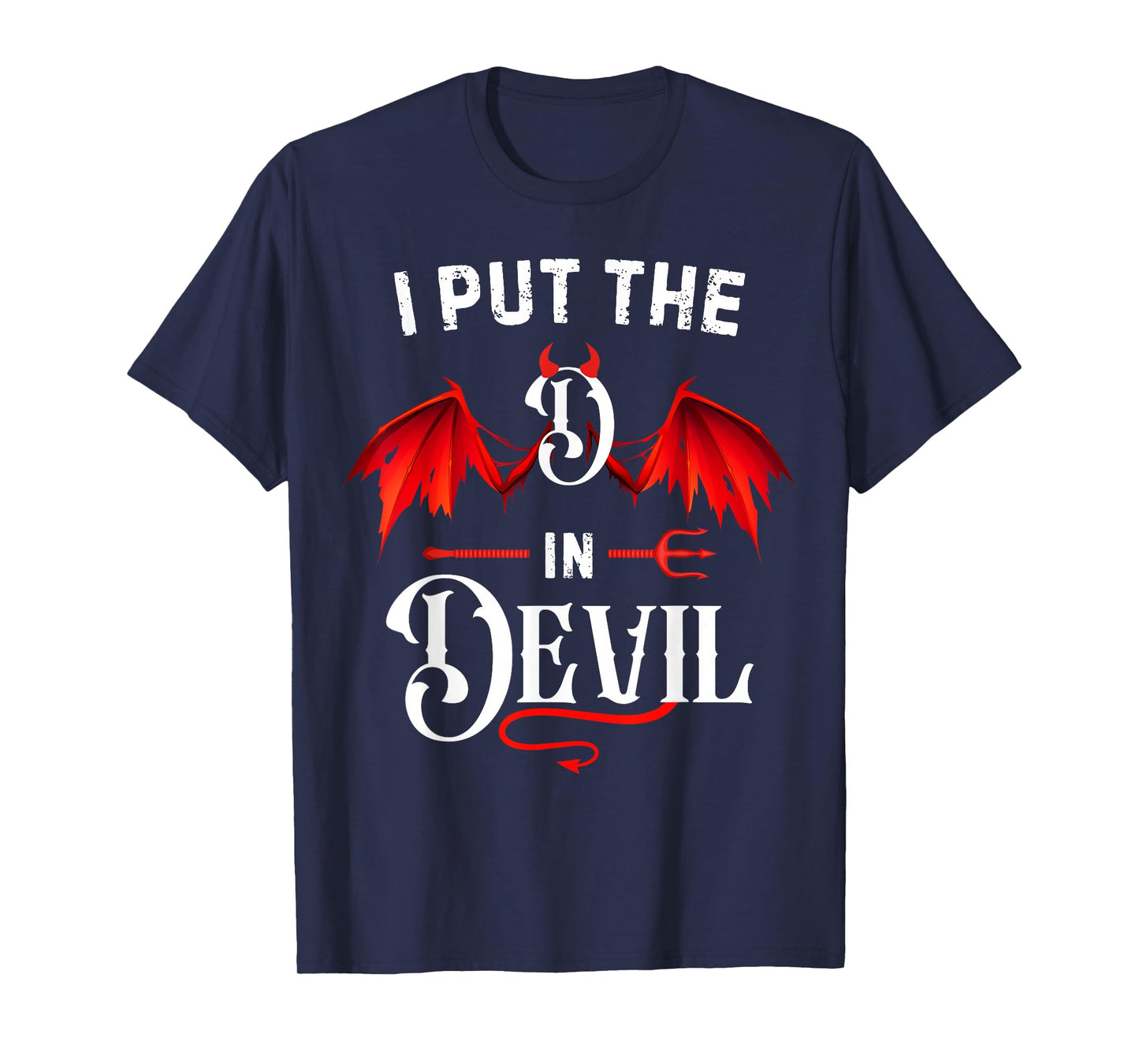 I Put D in Devil Matching Couple Vintage Halloween Costume T-Shirt