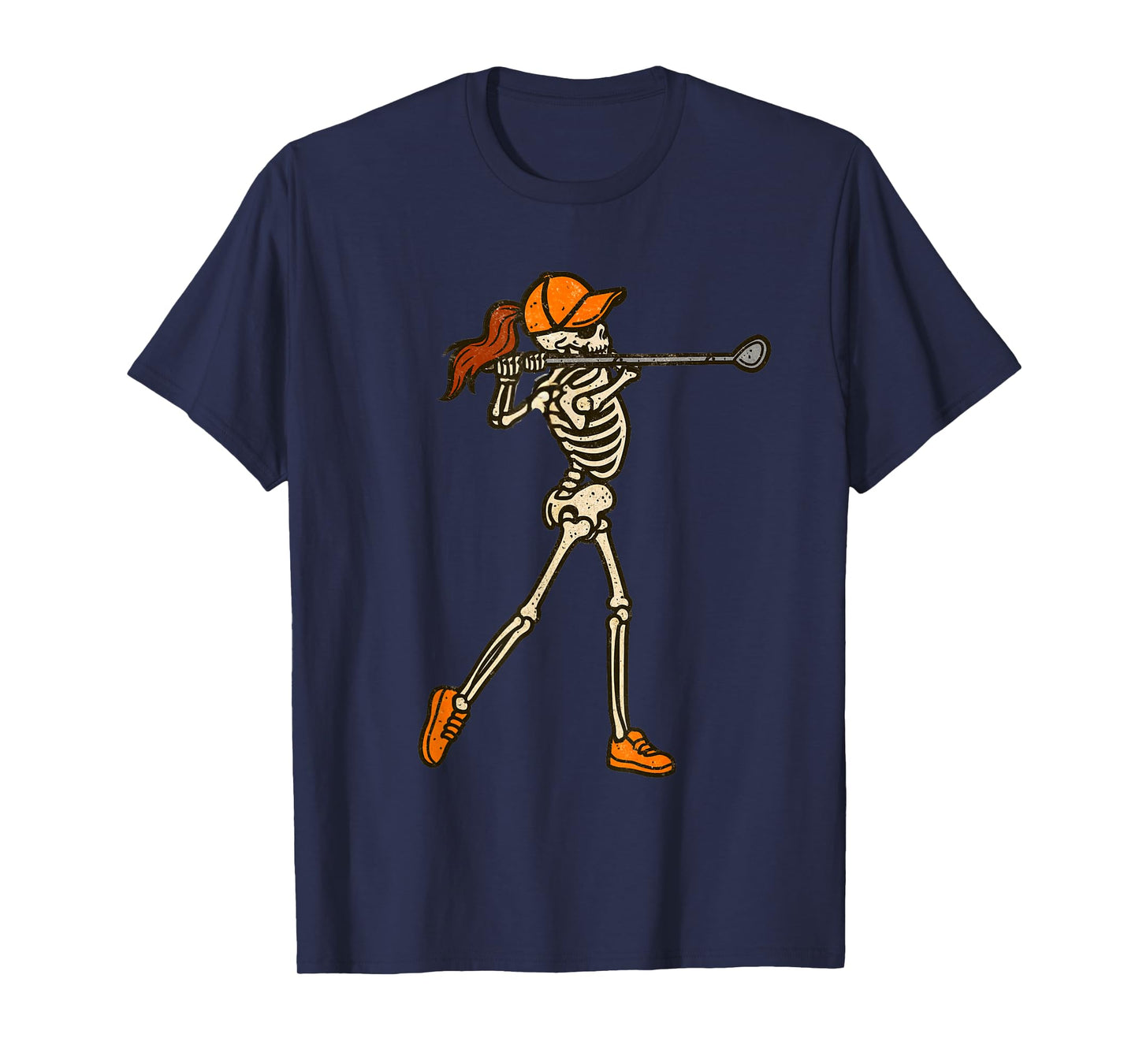 Halloween Women Golf Skeleton Funny Golf Halloween T-Shirt