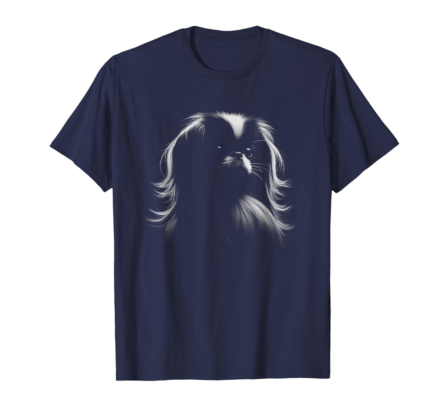 Japanese Chin Dog Face Art Design T-Shirt
