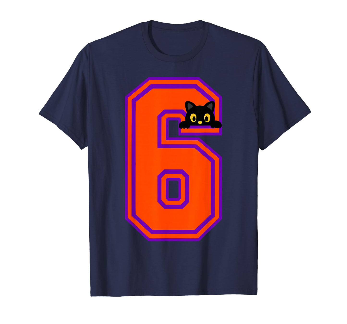 Funny Six Seven 6 7 Halloween Black Cat Teacher Student T-Shirt