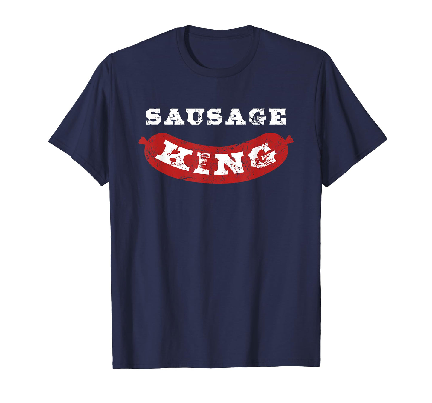 Sausage King Funny Distressed BBQ T-Shirt