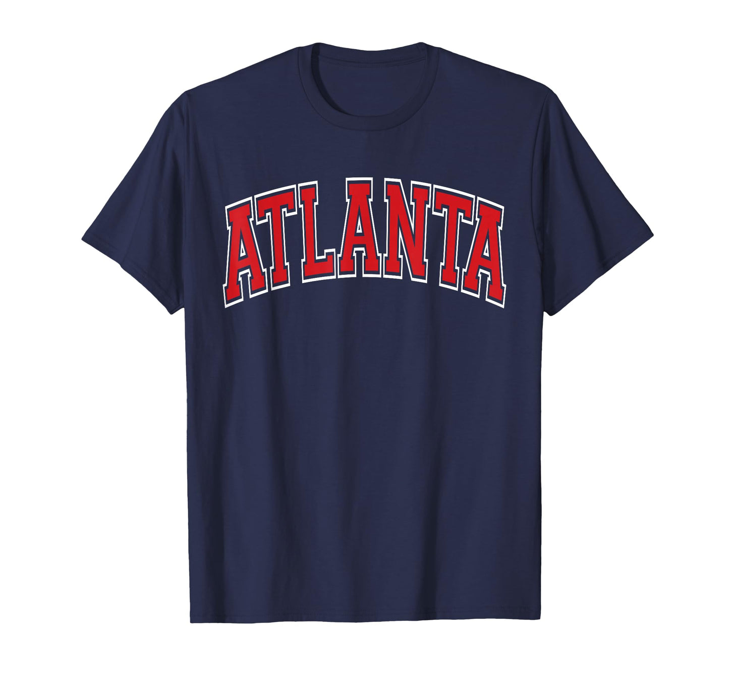 Atlanta Arched Red Text T-Shirt