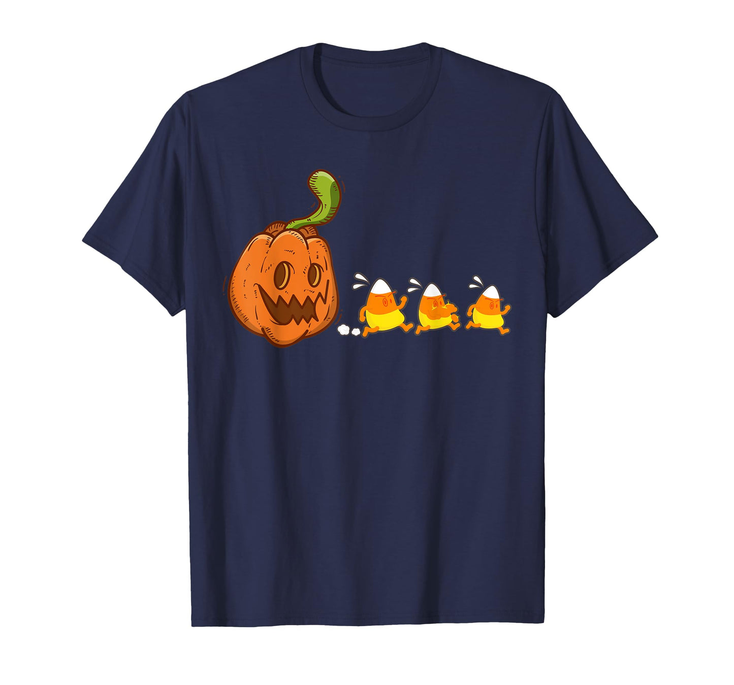Pumpkin Ghost Eating Candy Corn Video Game Halloween 2020 T-Shirt