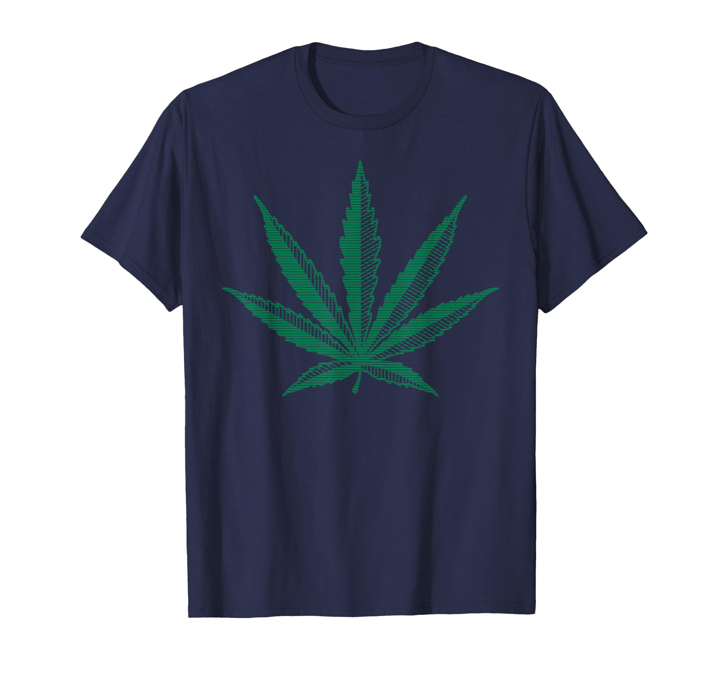 Vintage Pot Leaf T-Shirt Marijuana Hemp Green Graphic Art T-Shirt
