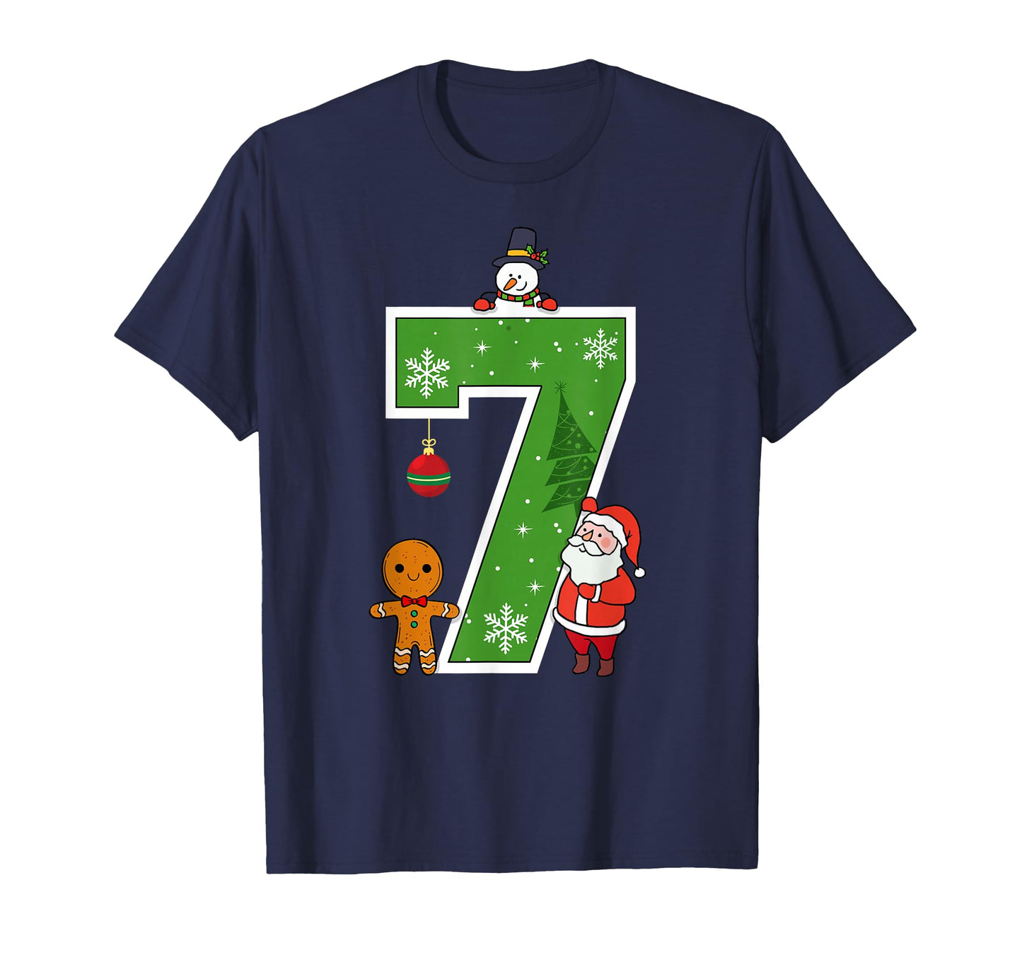 Number 7 67 Meme Couple Pajamas Christmas Matching T-Shirt