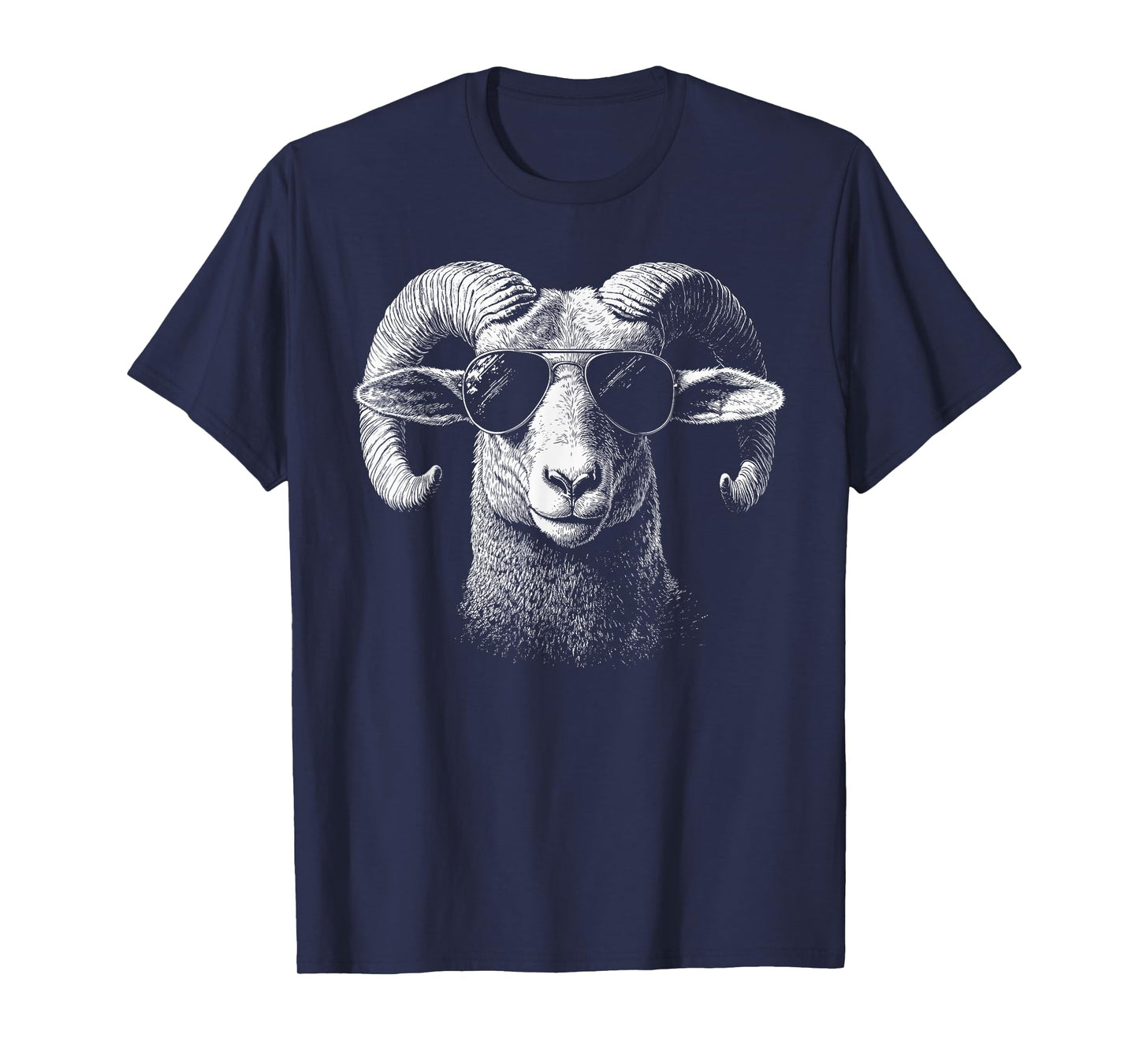 Retro Ram in Sunglasses Men Women Kids Novelty Funny Ram T-Shirt