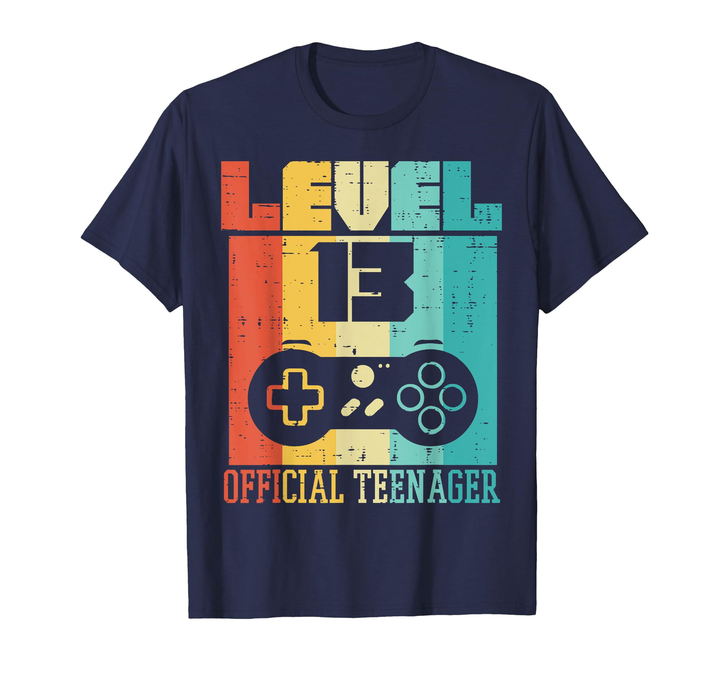 Level 13 Official Teenager Gamer Retro 13 Year Old Boys Teen T-Shirt