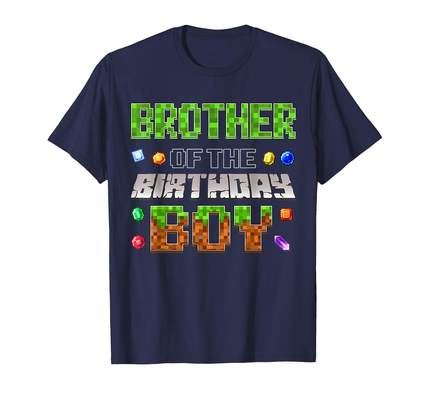 Brother Of The Birthday Boy Game Pixel Number Birthday Party T-Shirt