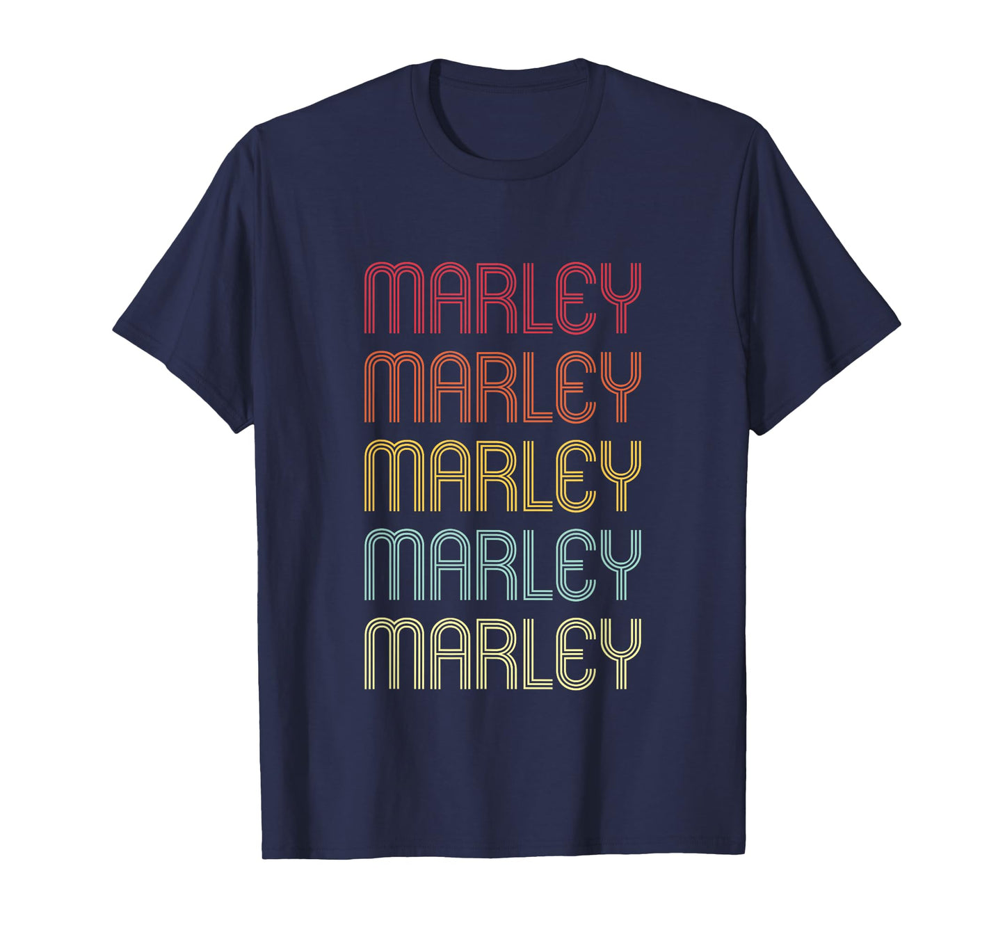 Marley Retro Wordmark Pattern Vintage Personalized 70s T-Shirt