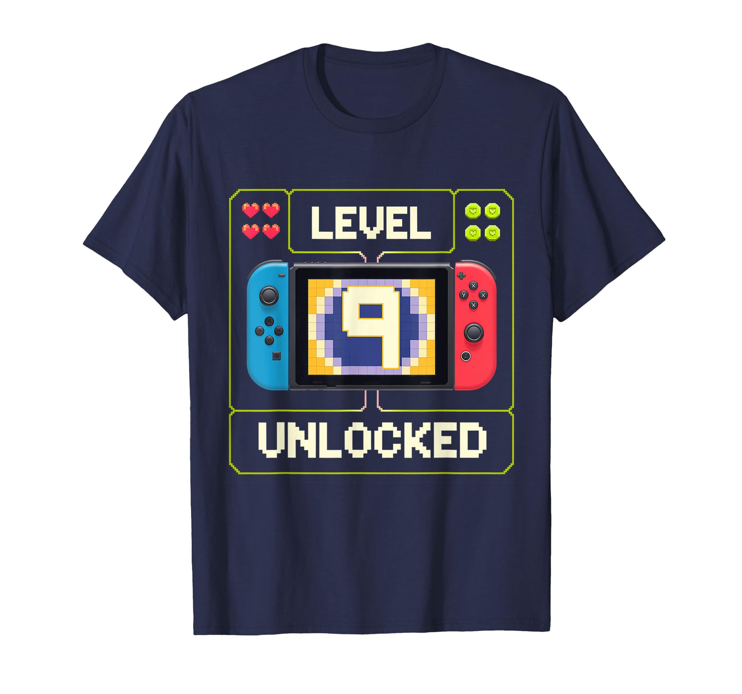Level 9 Unlocked 9th Birthday Shirt Video Game 9 Year Old T-Shirt