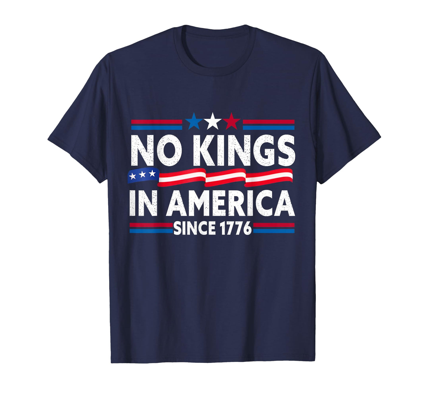 No Kings Vintage No Kings in America Since 1776 T-Shirt