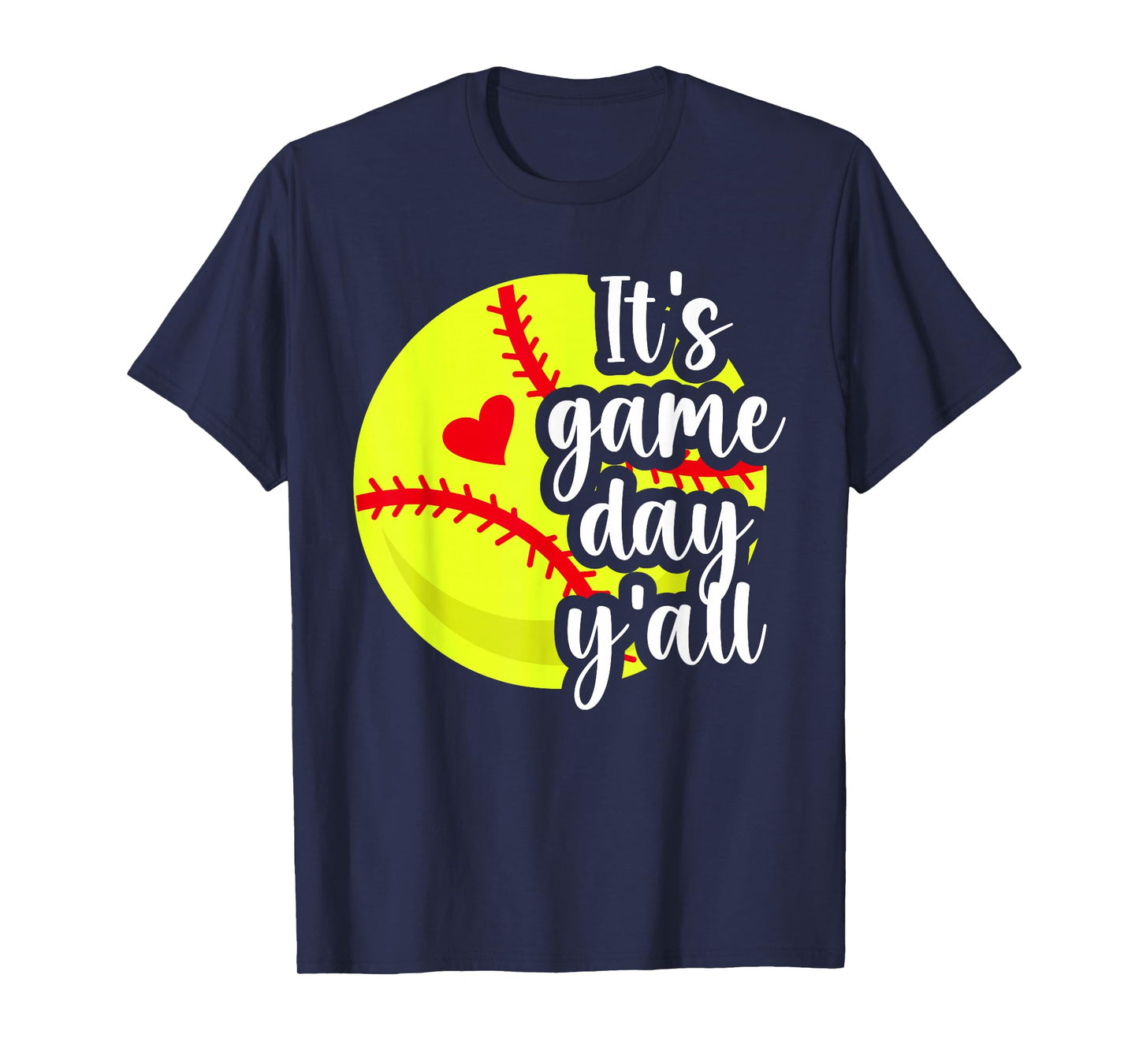 It's Game Day Y'All Softball Game Day Softball T-Shirt