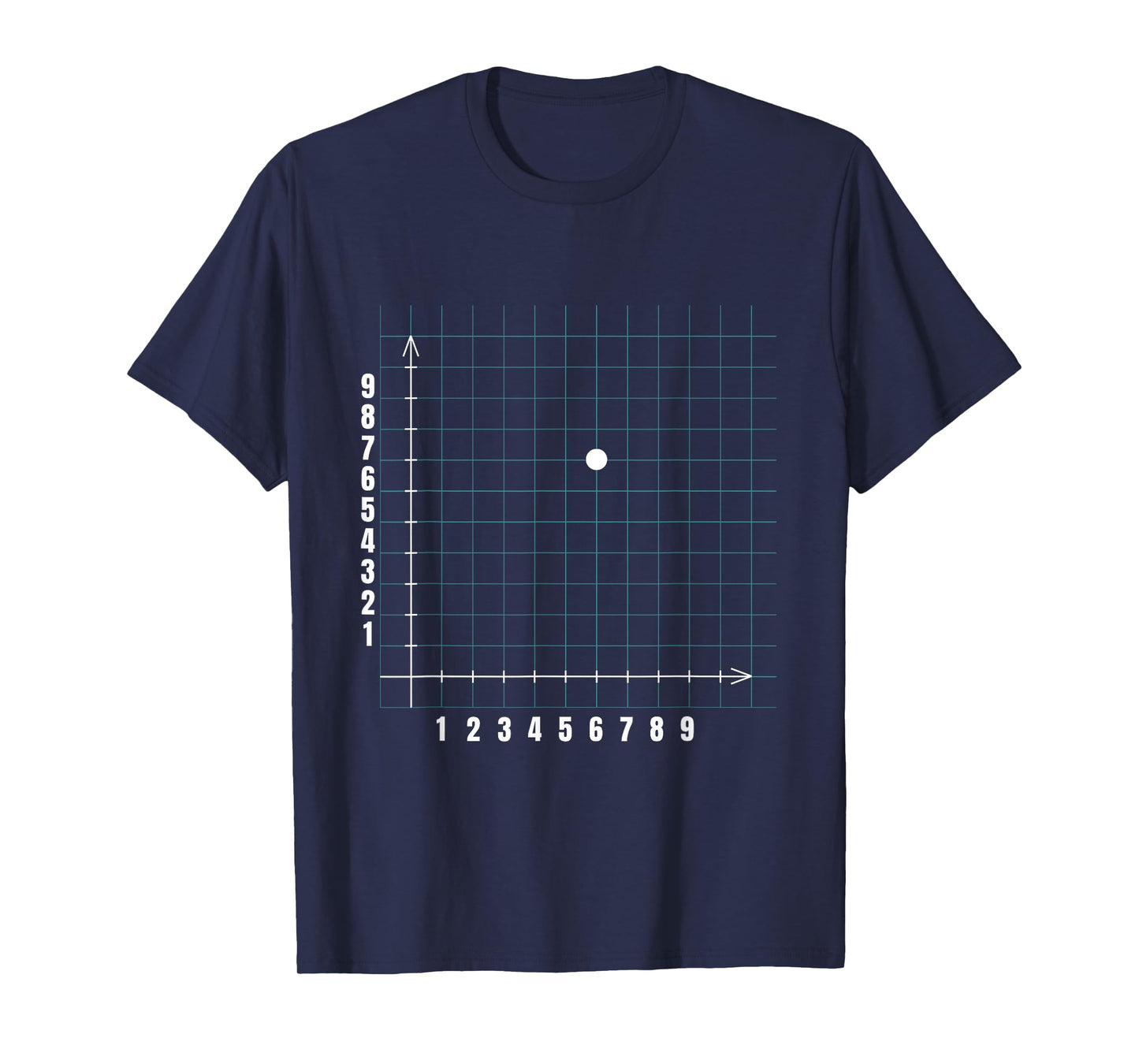 Coordinate (6,7) Funny Math Teacher 67 Cartesian Grid Point T-Shirt