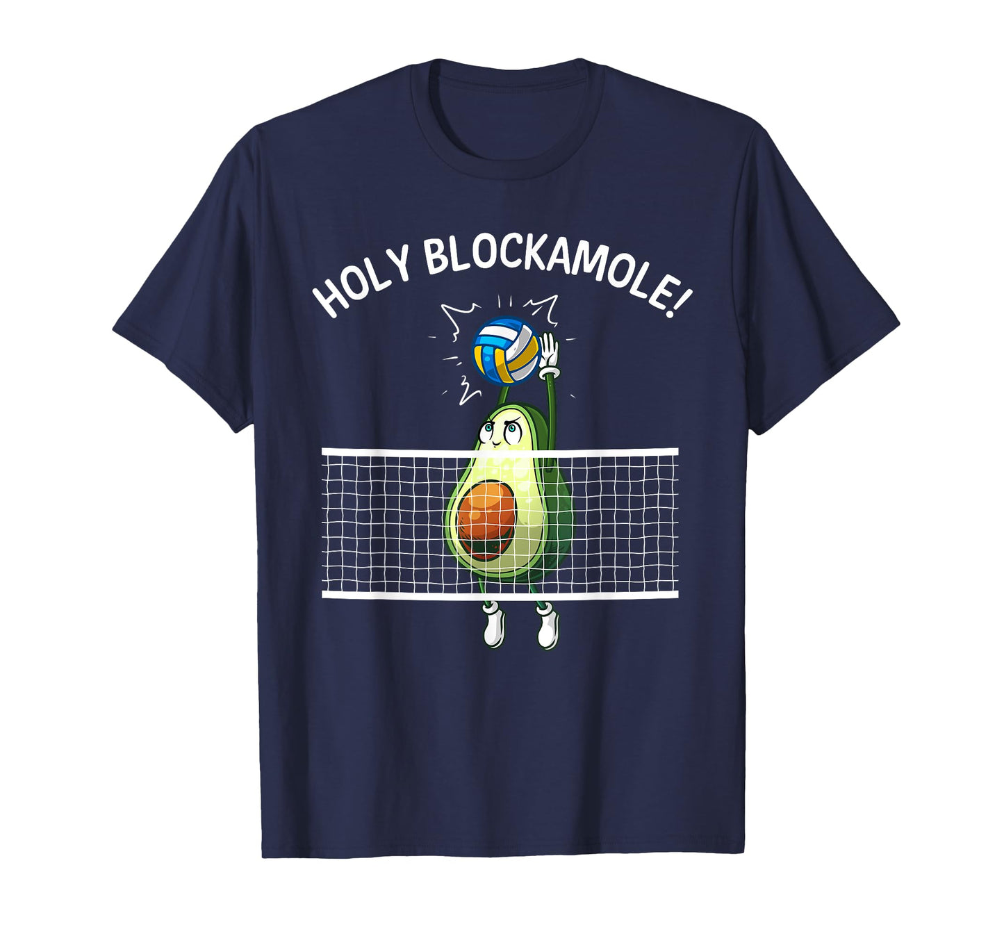 Funny Volleyball For Men Women Holy Guacamole Player Blocker T-Shirt