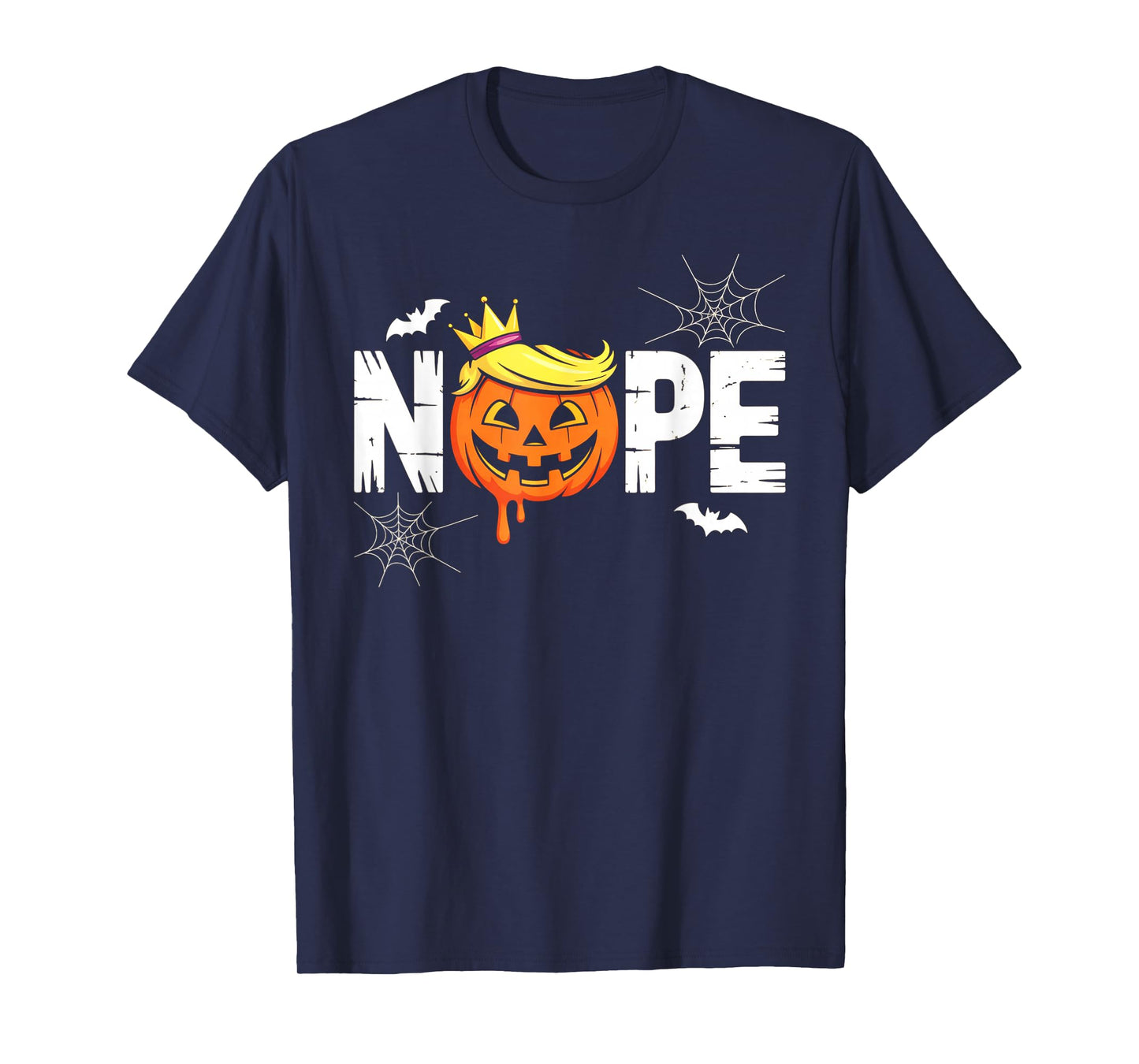 Funny No Kings Halloween 2025 Distressed USA Flag T-Shirt