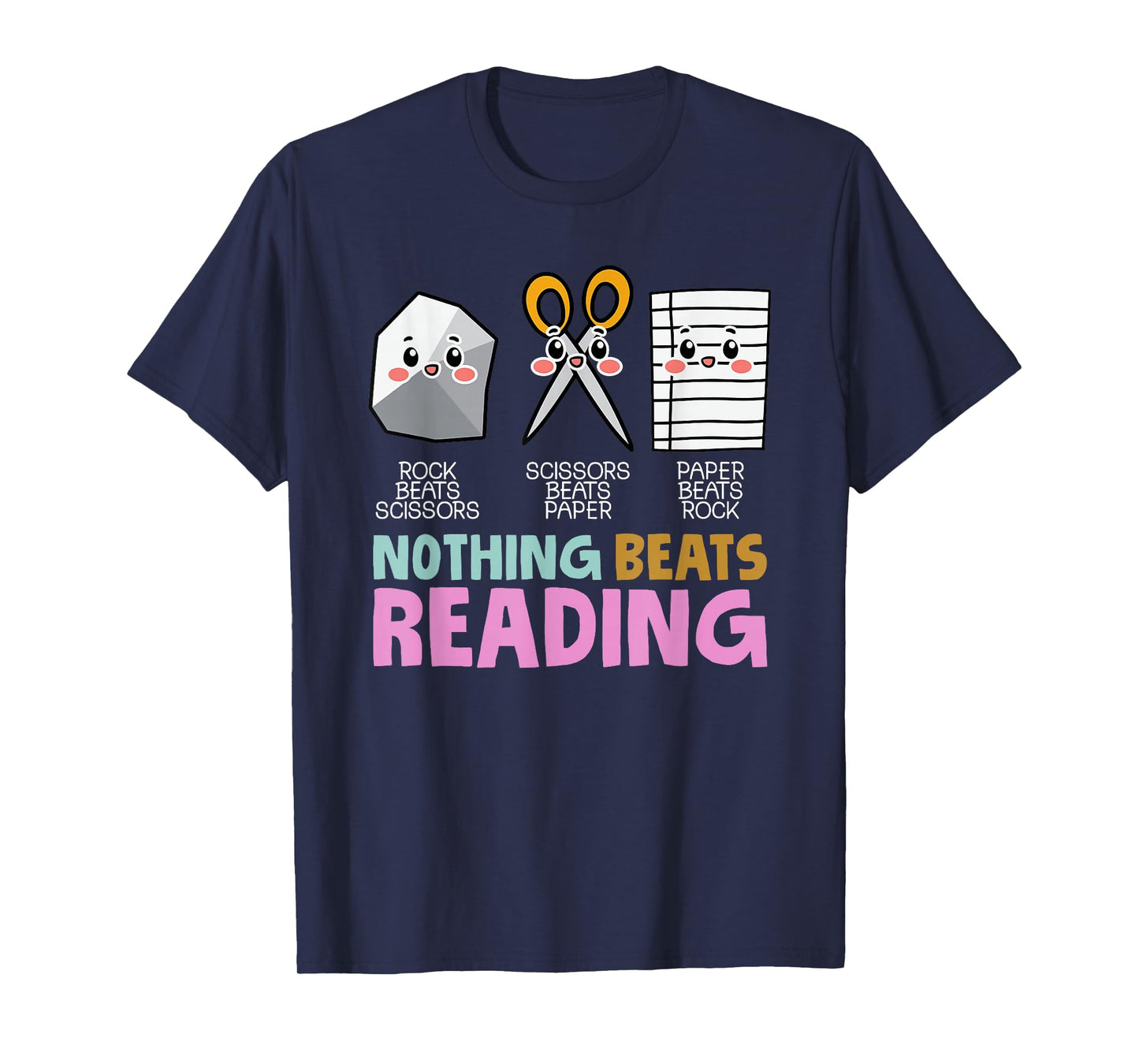 rock paper scissor nothing beats reading T-Shirt