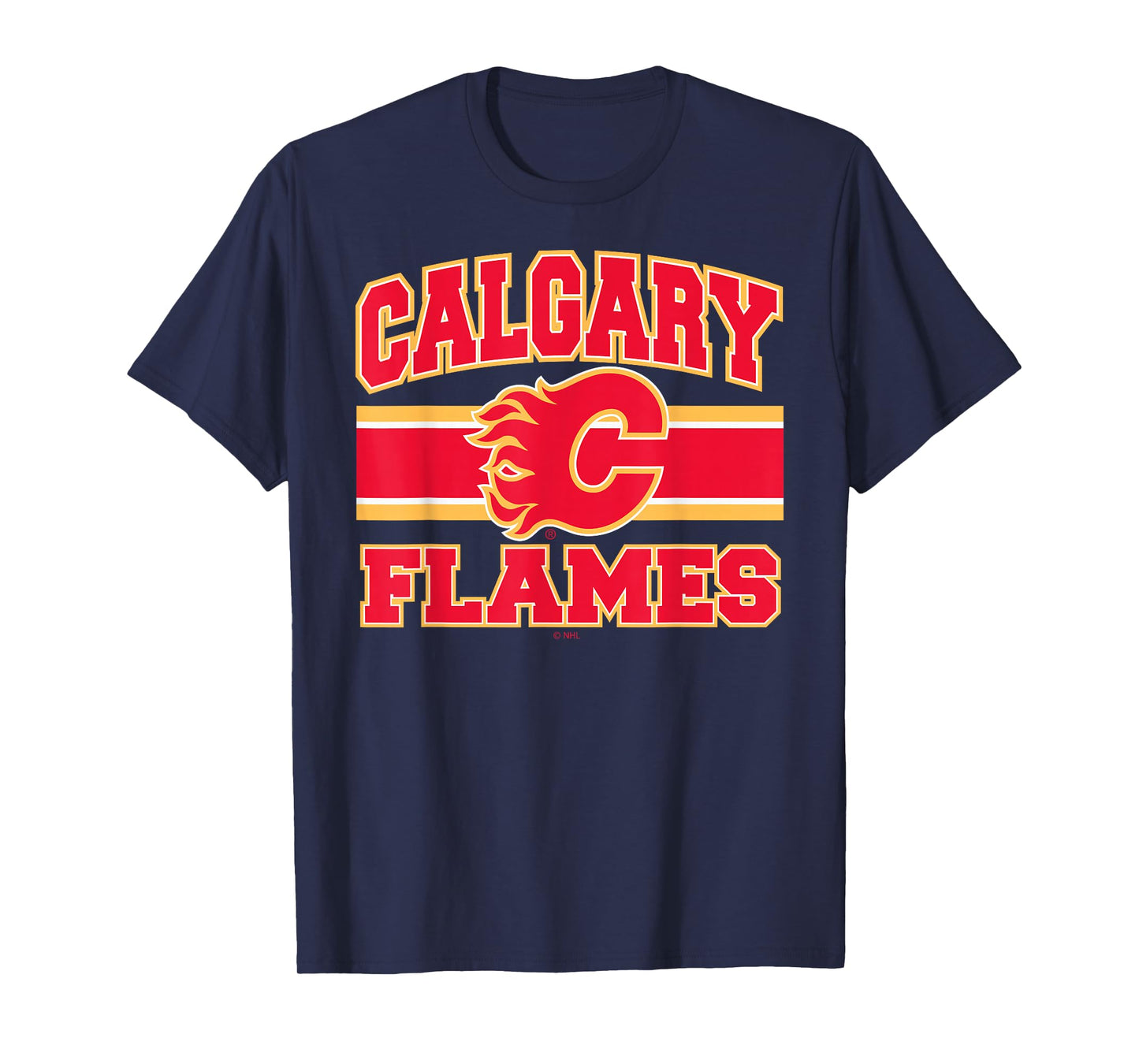 Calgary Flames Stripe Officially Licensed T-Shirt