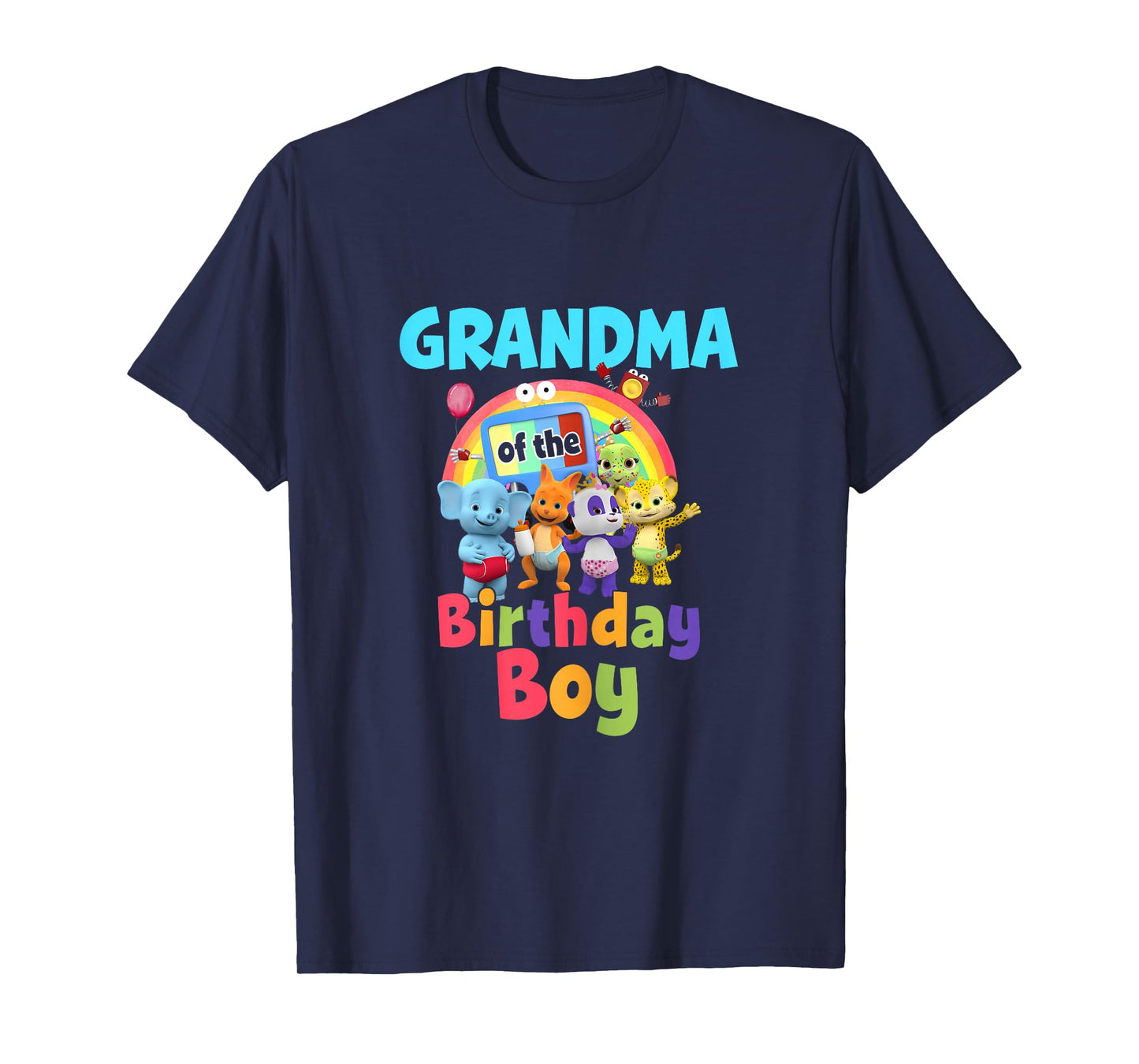 Grandma Of The Birthday Boy Family Party Decor Matching T-Shirt
