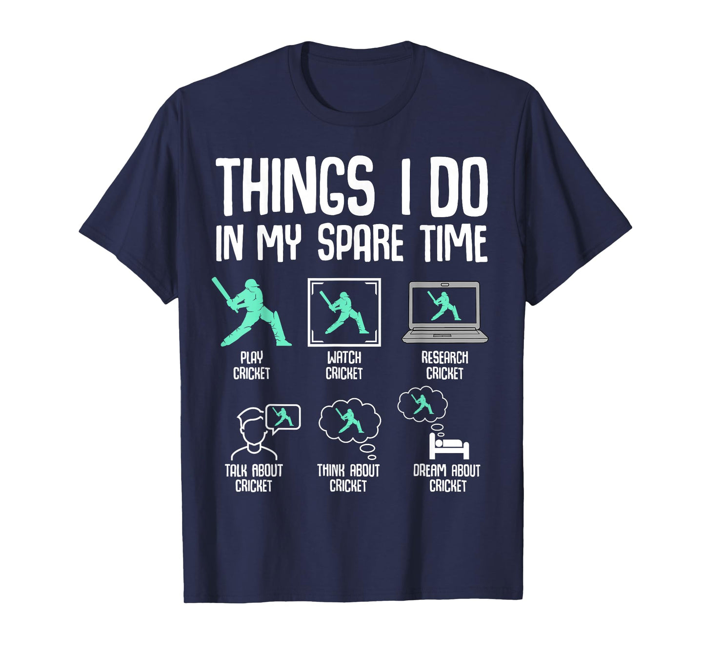 Cricket Things I Do In My Spare Time Kids Boys Youth T-Shirt