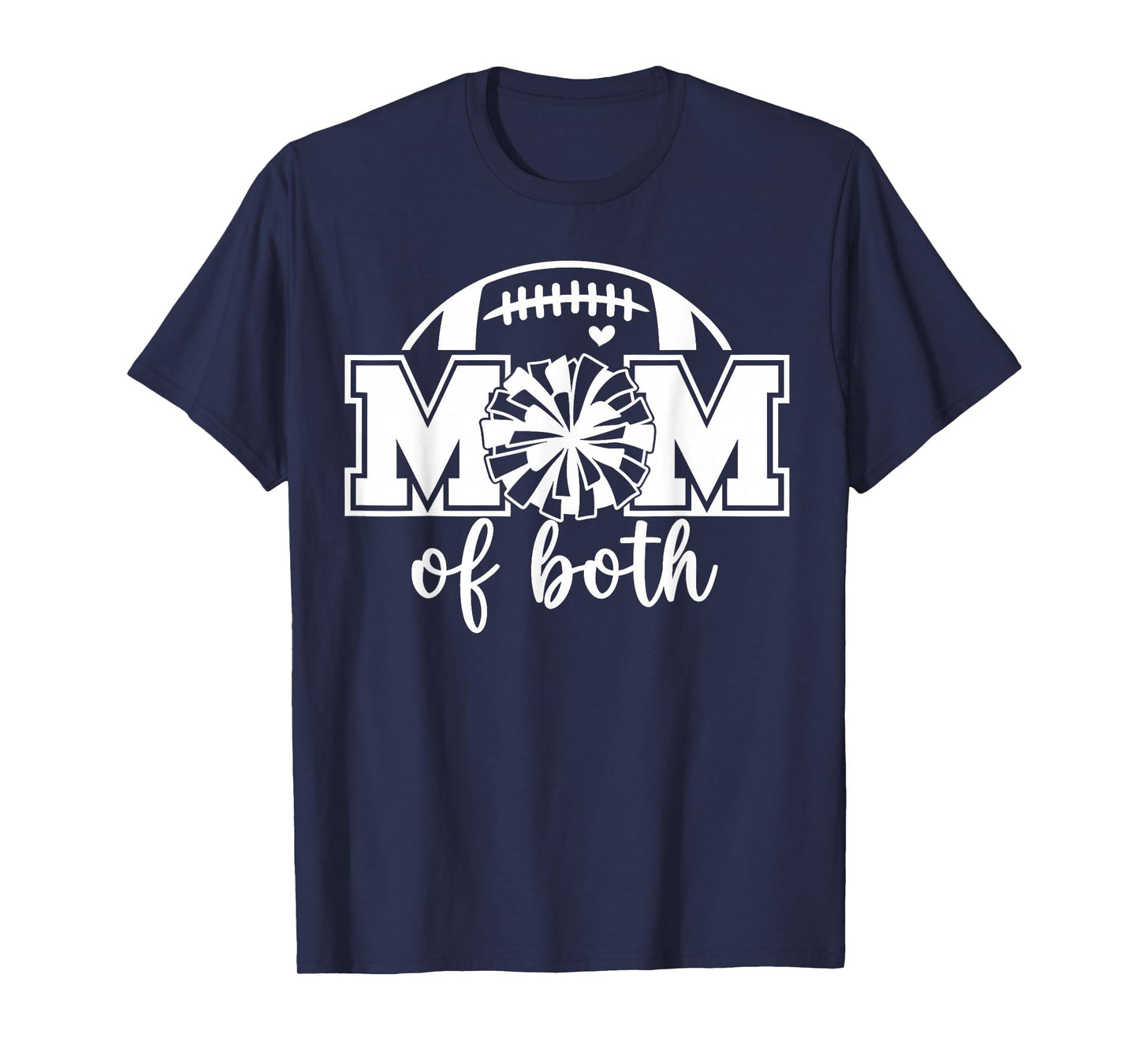 Cheer Mom of Both Game Day Football Tis The Season T-Shirt