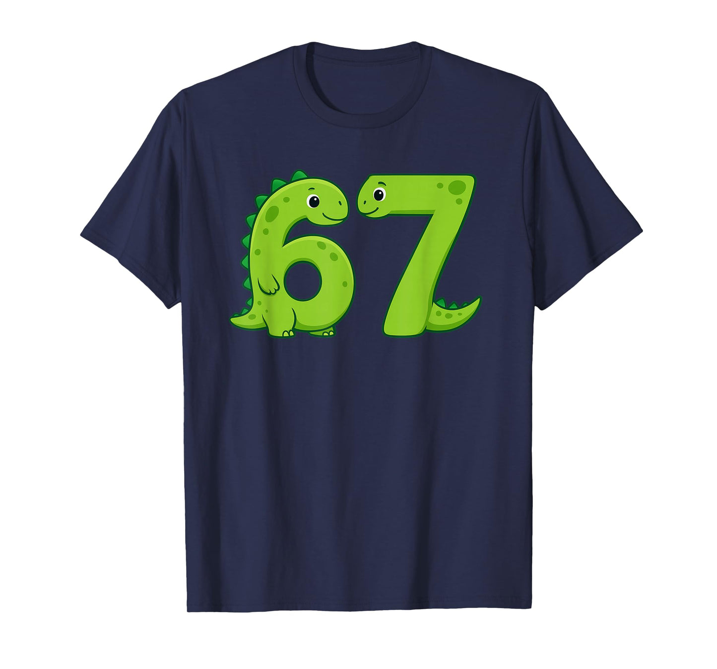 Six Seven 67 Dinosaur Numbers 6 and 7 Animal Lovers T-Shirt