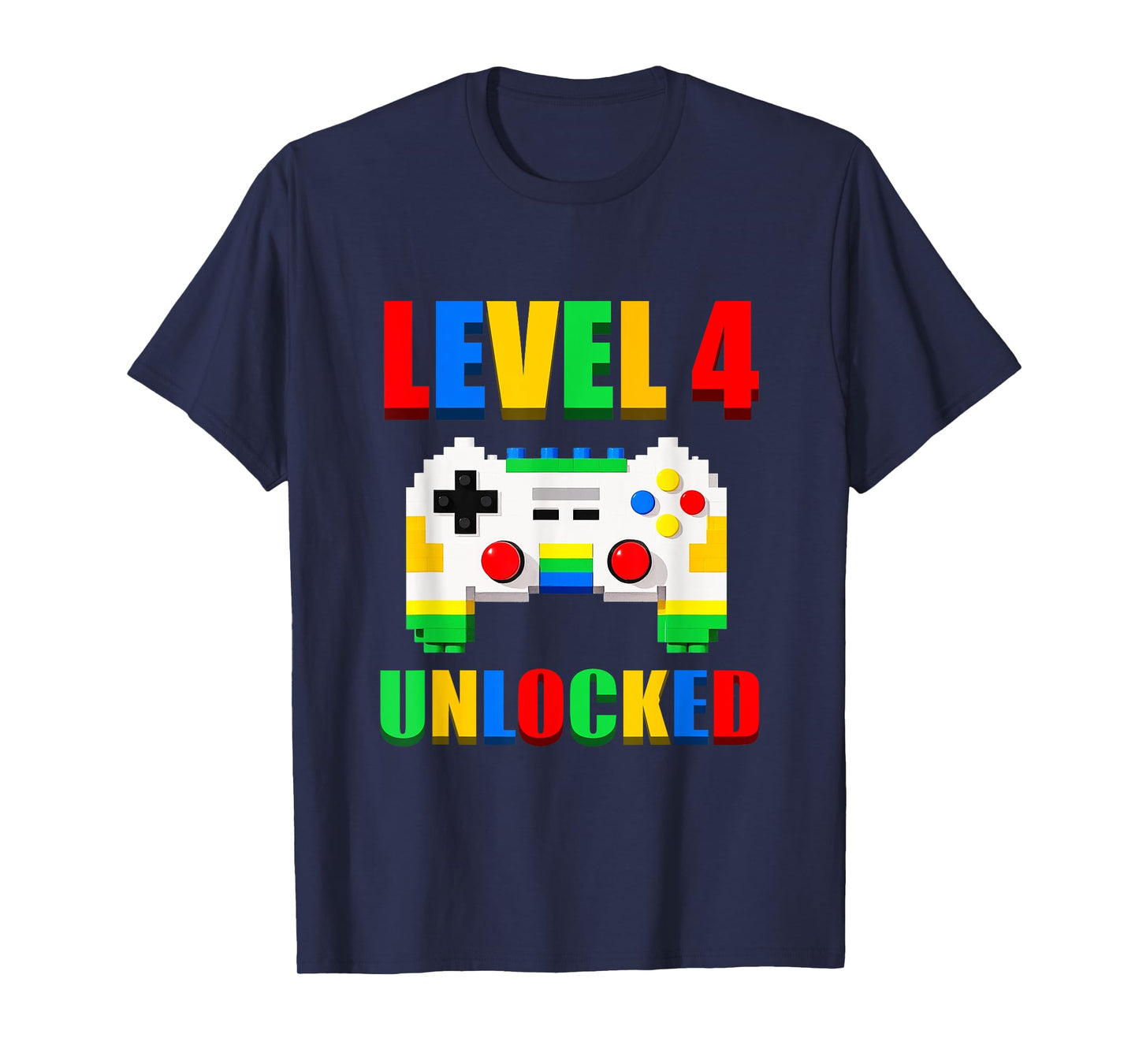Level 4 Unlocked Gamer 4 Year Old Video Game Birthday Boys T-Shirt