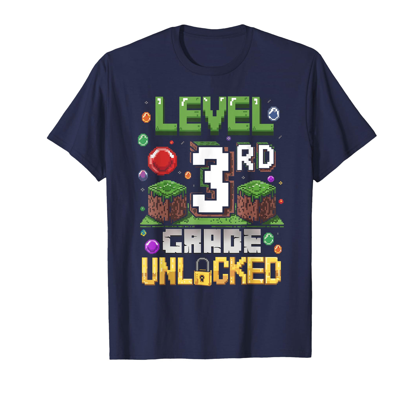 Level 3rd Grade Unlocked Video Game First Day Back To School T-Shirt