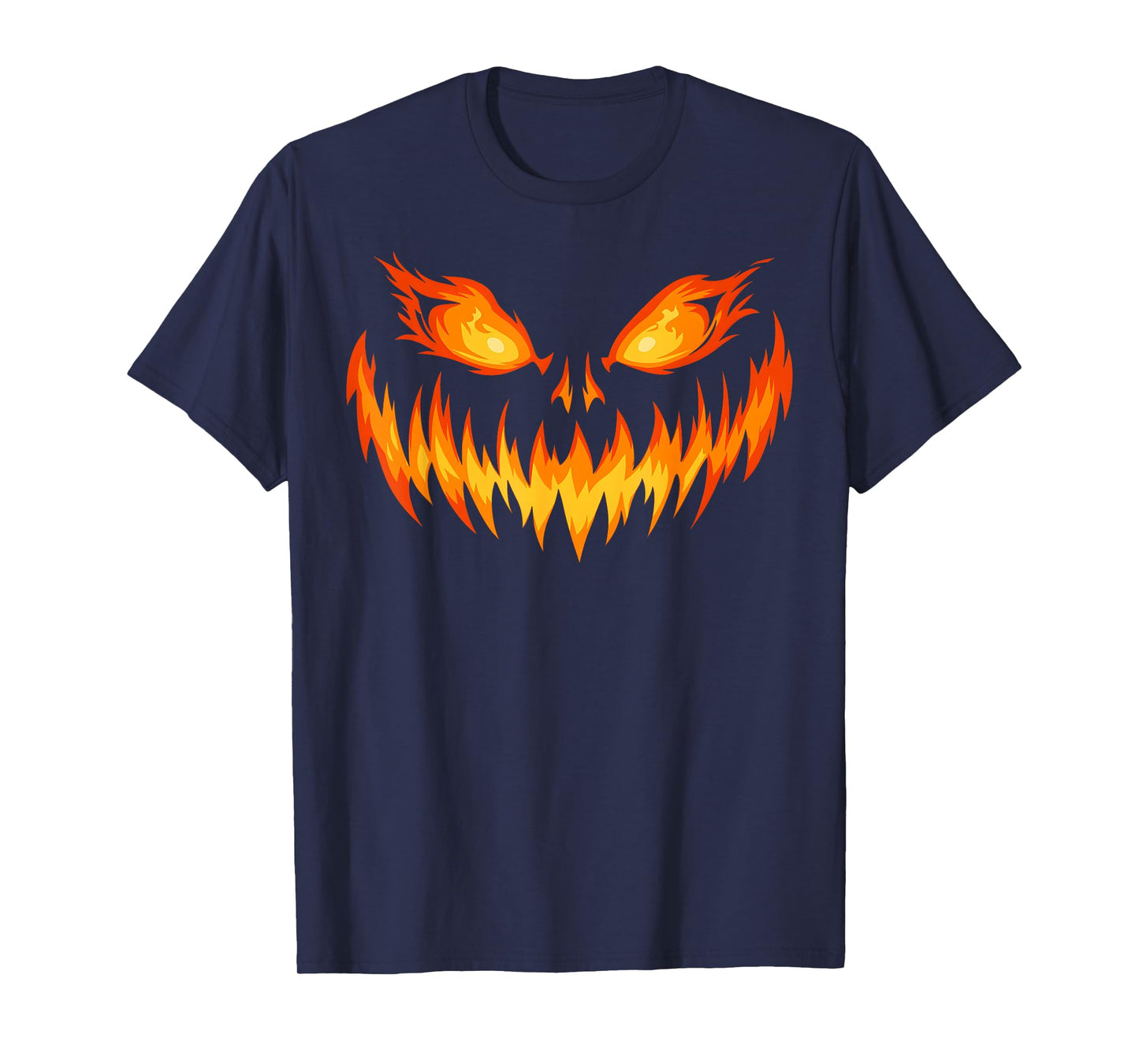 Pumpkin Jack O Lantern Face Men Women Kids Halloween Costume T-Shirt