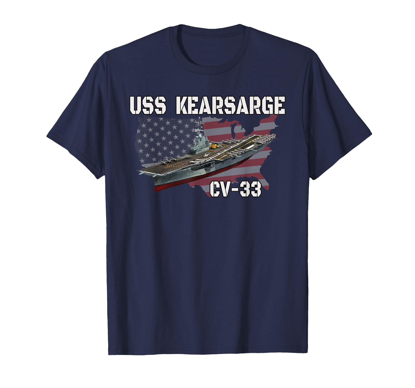 USS Kearsarge CV-33 Aircraft Carrier Veterans Day Grandpa T-Shirt